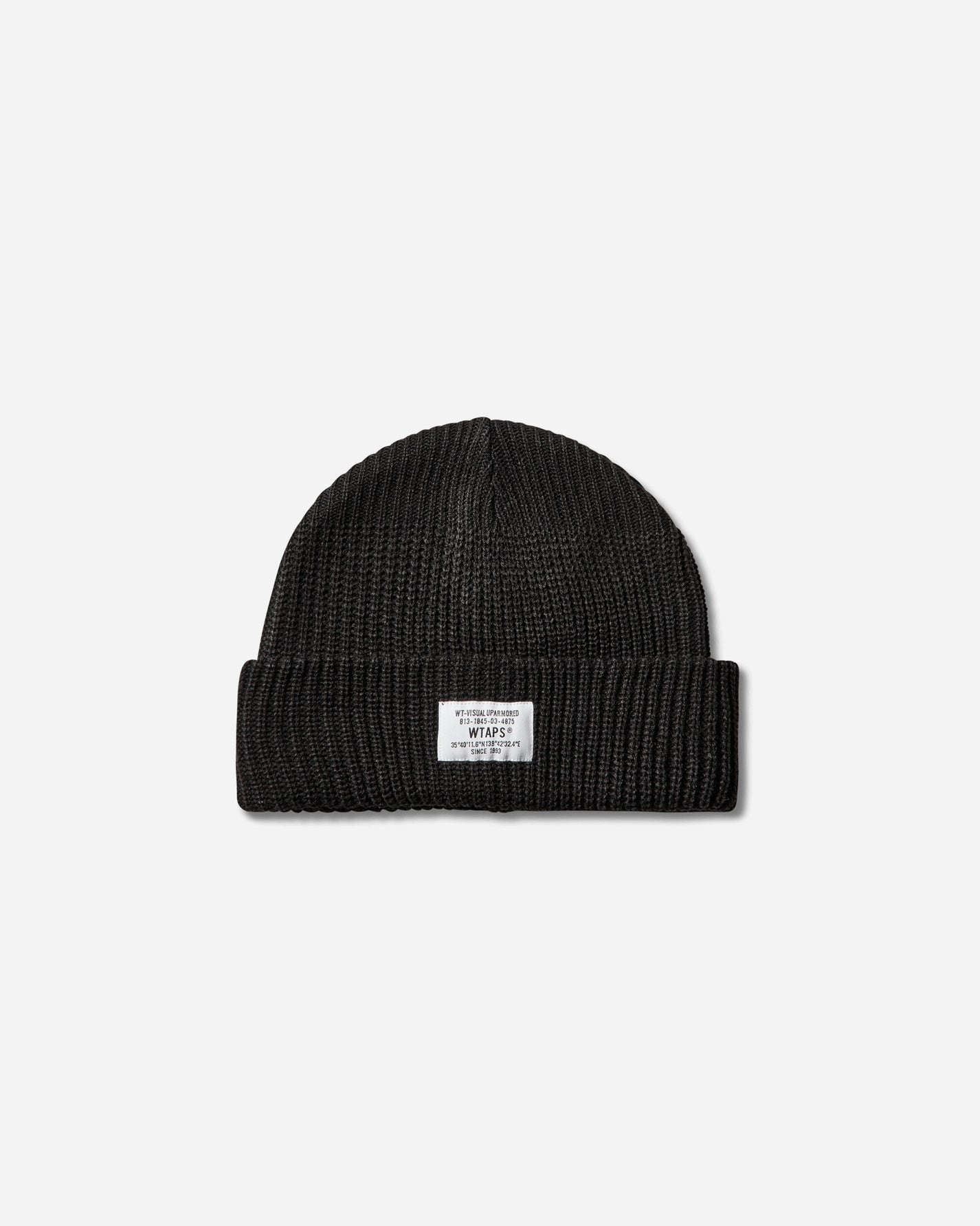 WTAPS Sgt  Beanie  Acrylic Black Hats Beanies 252MADT-HT03 BLACK