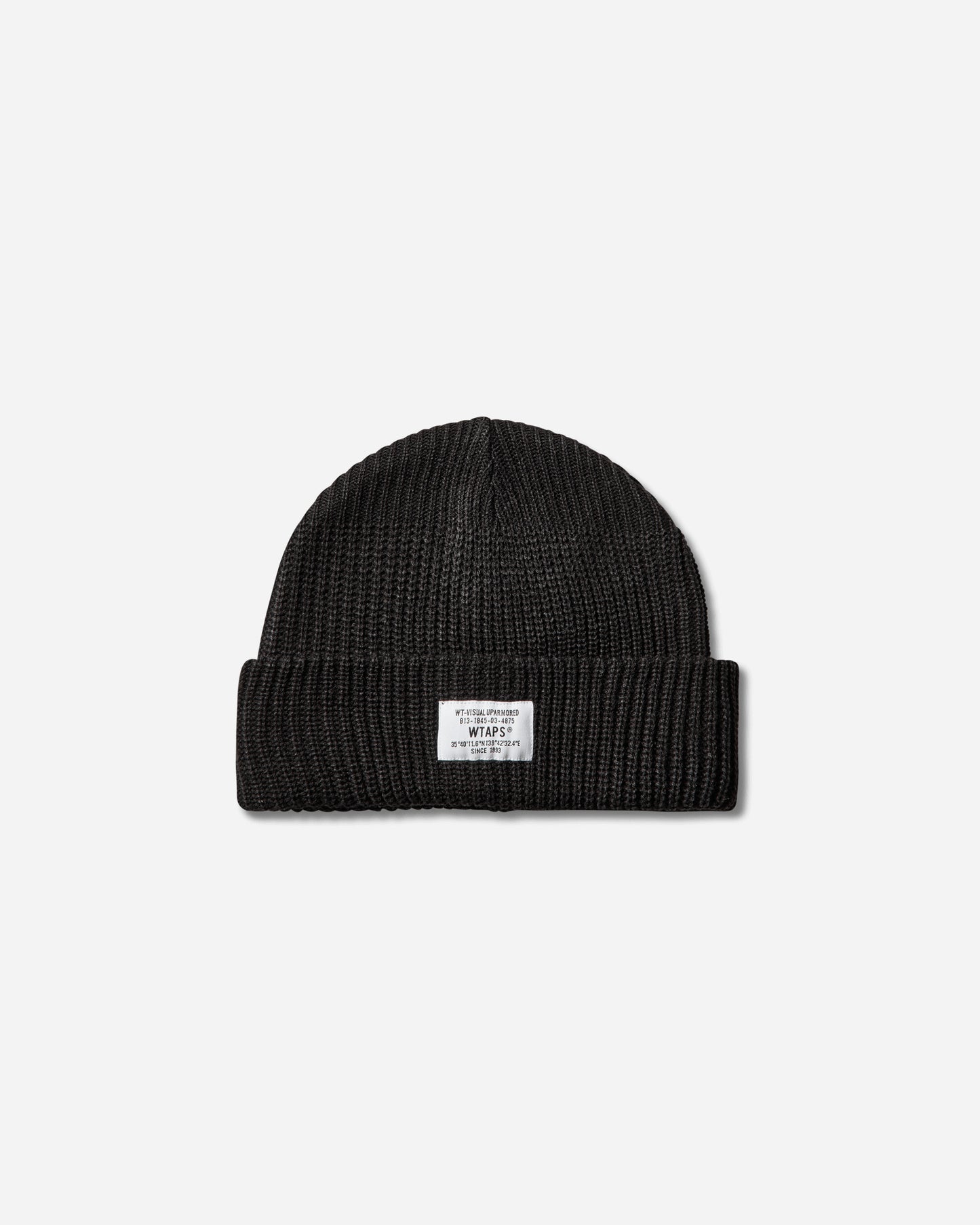 WTAPS Sgt  Beanie  Acrylic Black Hats Beanies 252MADT-HT03 BLACK