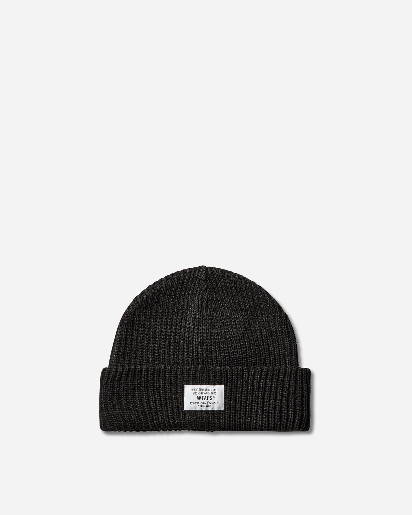 WTAPS Sgt  Beanie  Acrylic Black Hats Beanies 252MADT-HT03 BLACK