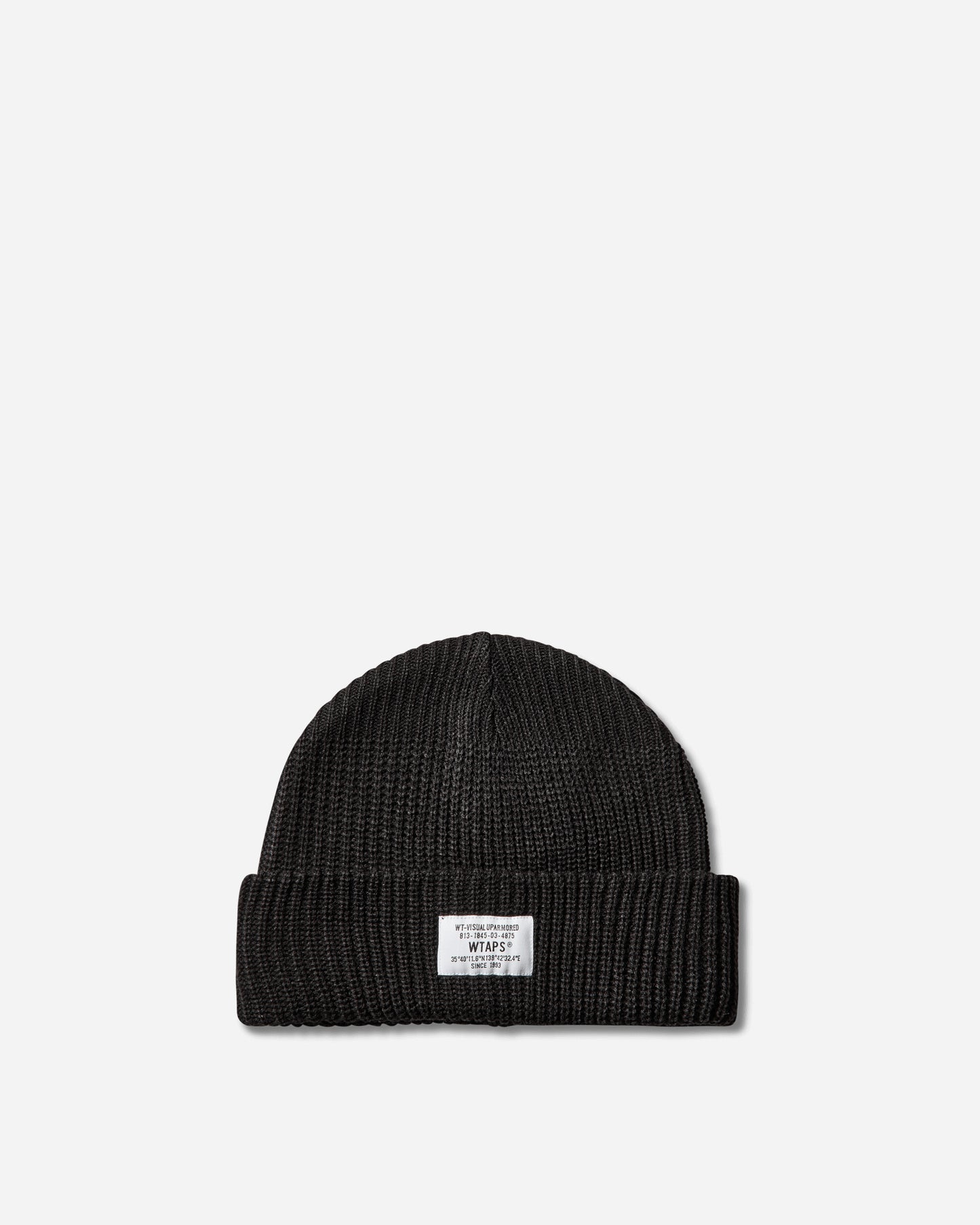 WTAPS Sgt  Beanie  Acrylic Black Hats Beanies 252MADT-HT03 BLACK