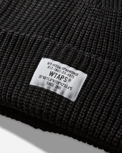 WTAPS Sgt  Beanie  Acrylic Black Hats Beanies 252MADT-HT03 BLACK