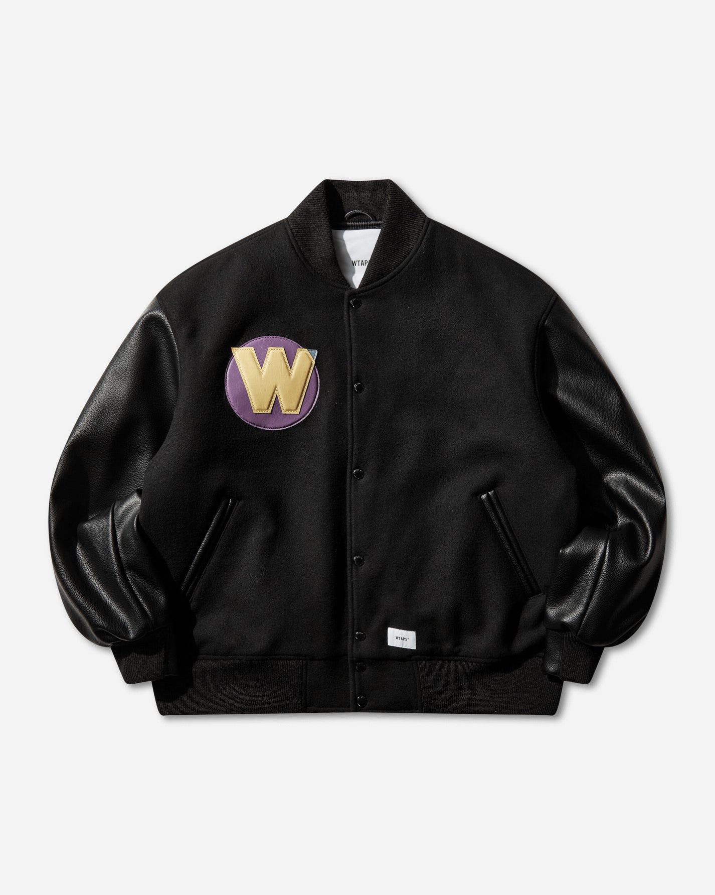 WTAPS Bc  Jacket  Wopl Melton Synthetic Black Coats and Jackets Bomber Jackets 252CWDT-JKM02 BLACK