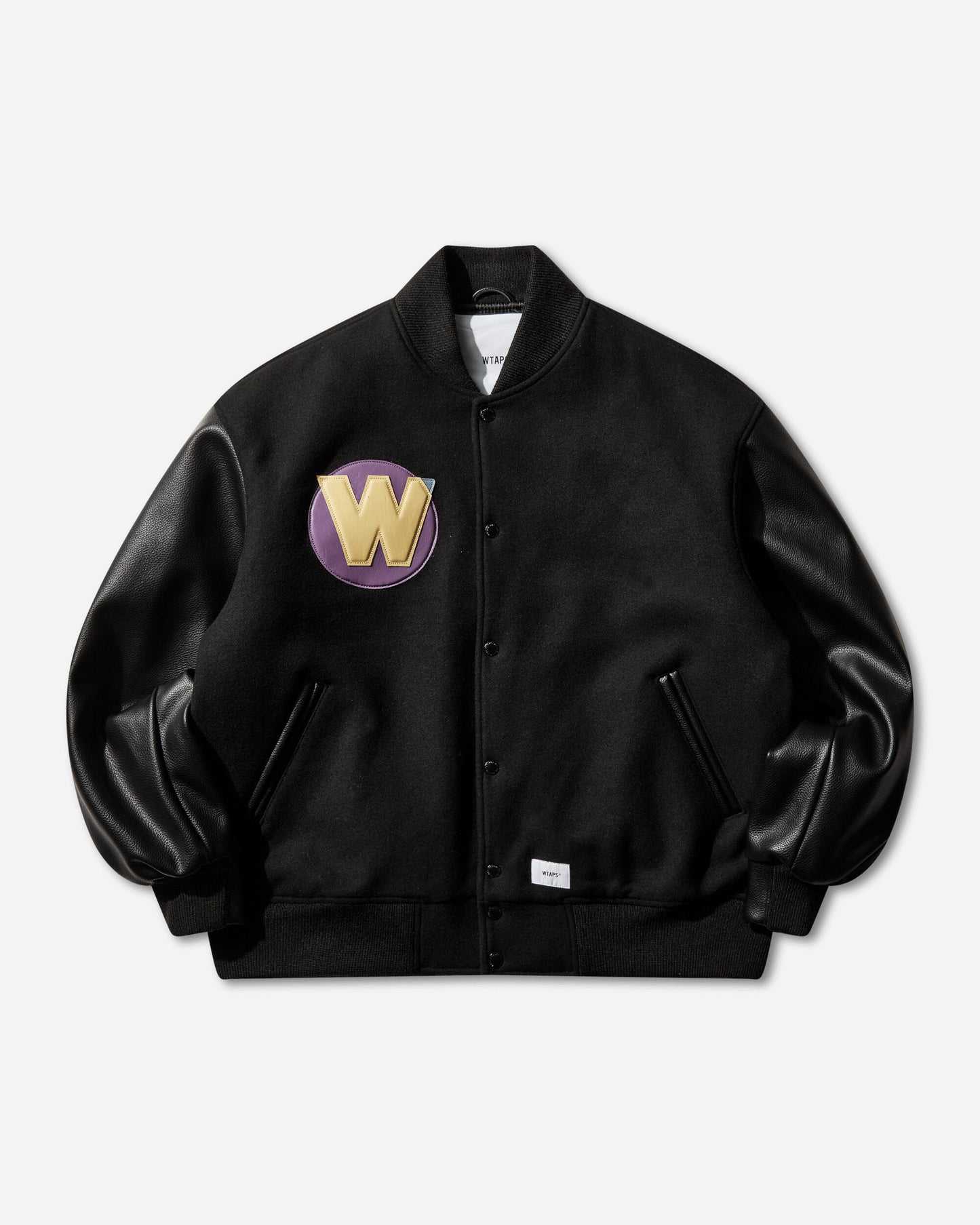 WTAPS Bc  Jacket  Wopl Melton Synthetic Black Coats and Jackets Bomber Jackets 252CWDT-JKM02 BLACK