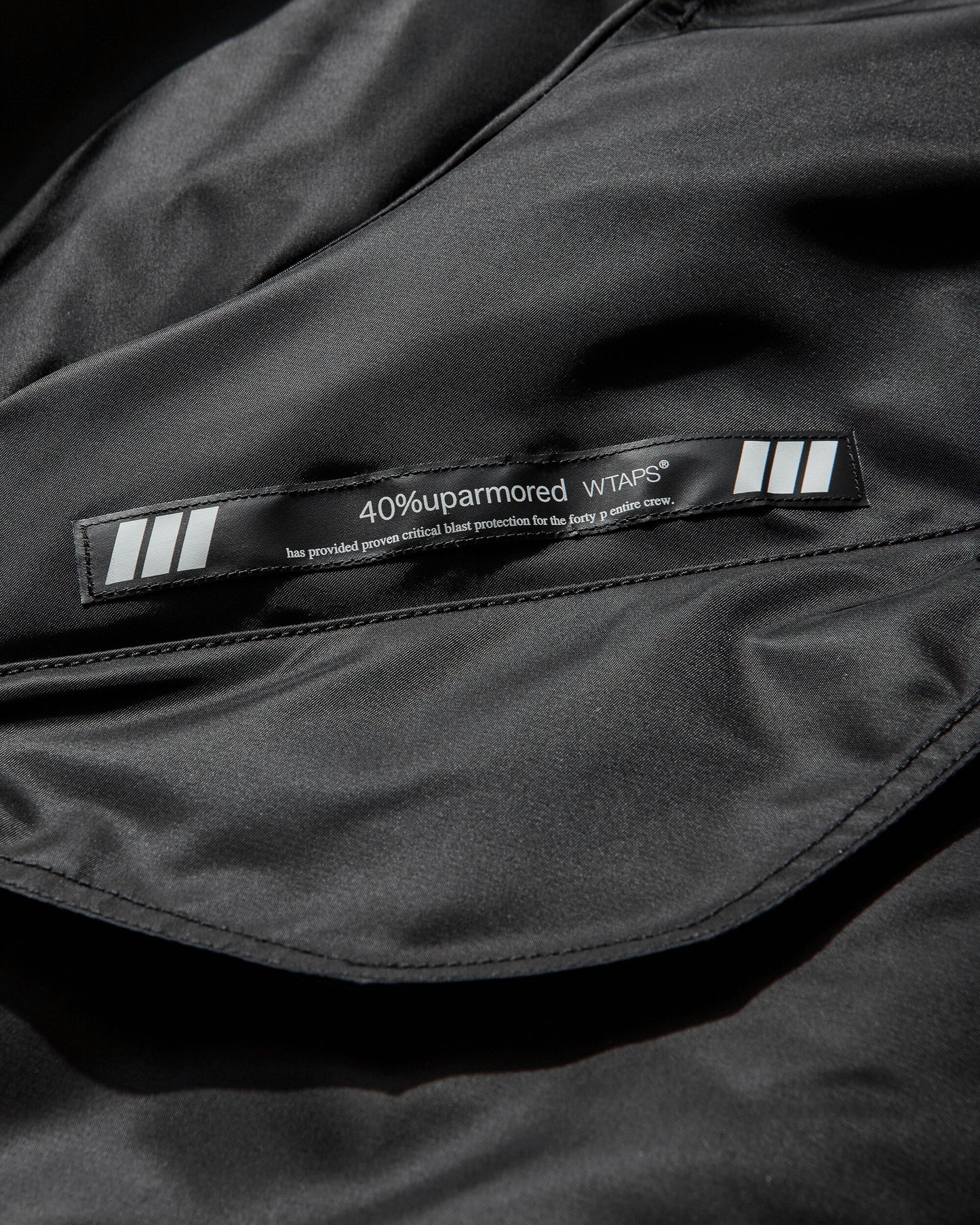 WTAPS Es  Jacket  Nylon Satin Cordura Black Coats and Jackets Bomber Jackets 252TQDT-JKM02 BLACK