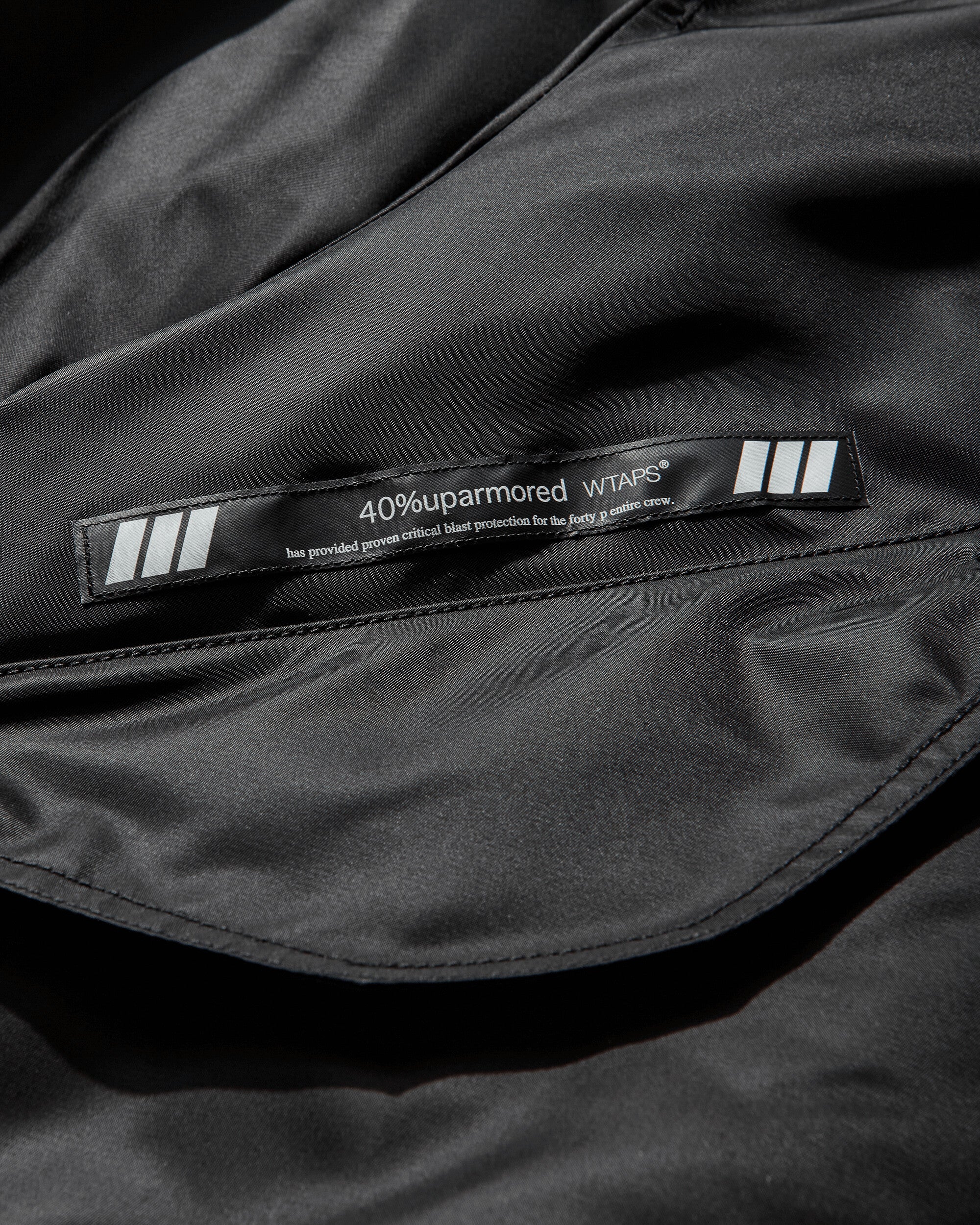 WTAPS Es  Jacket  Nylon Satin Cordura Black Coats and Jackets Bomber Jackets 252TQDT-JKM02 BLACK