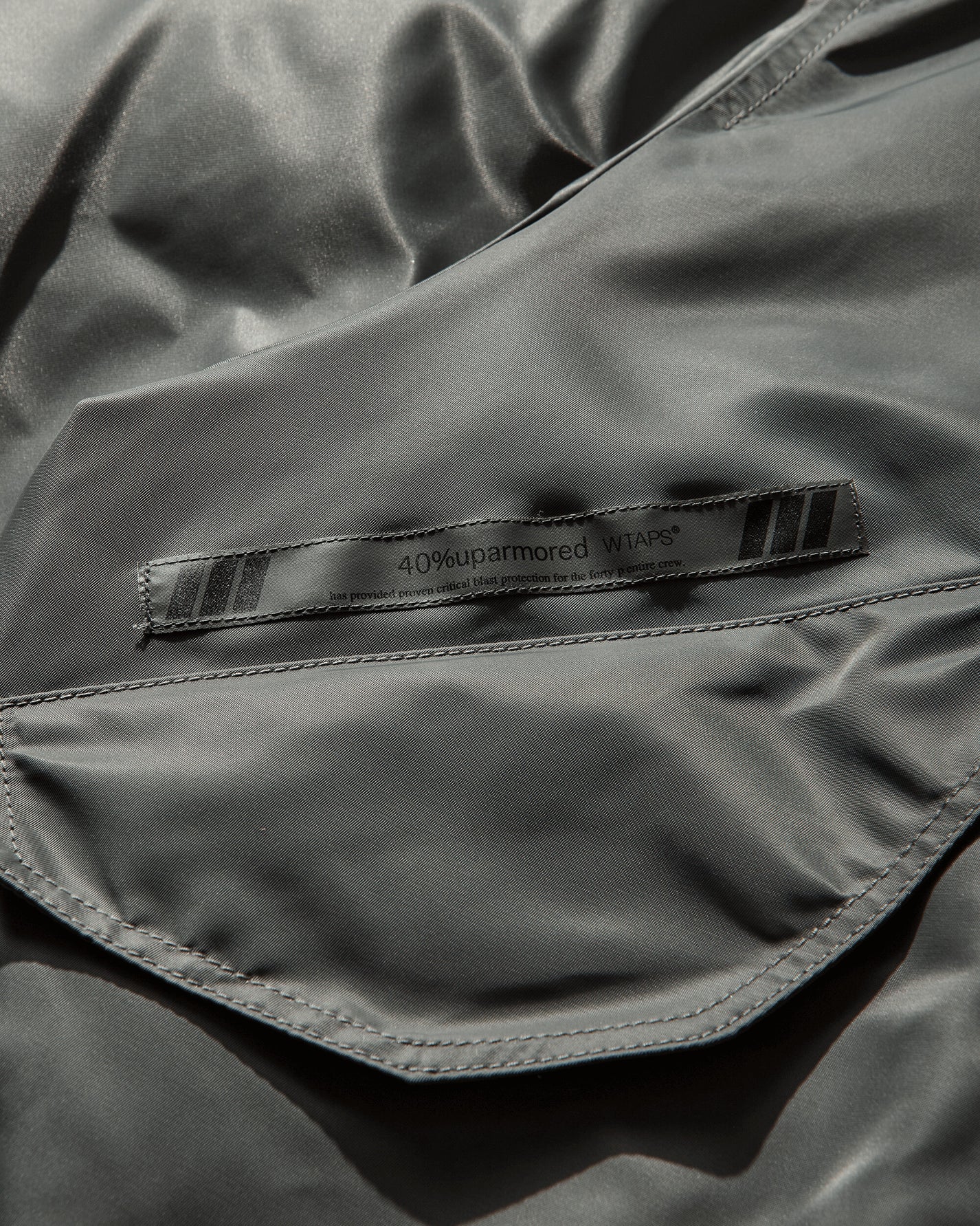 WTAPS Es  Jacket  Nylon Satin Cordura Olive Drab Coats and Jackets Bomber Jackets 252TQDT-JKM02 OLIVEDRAB