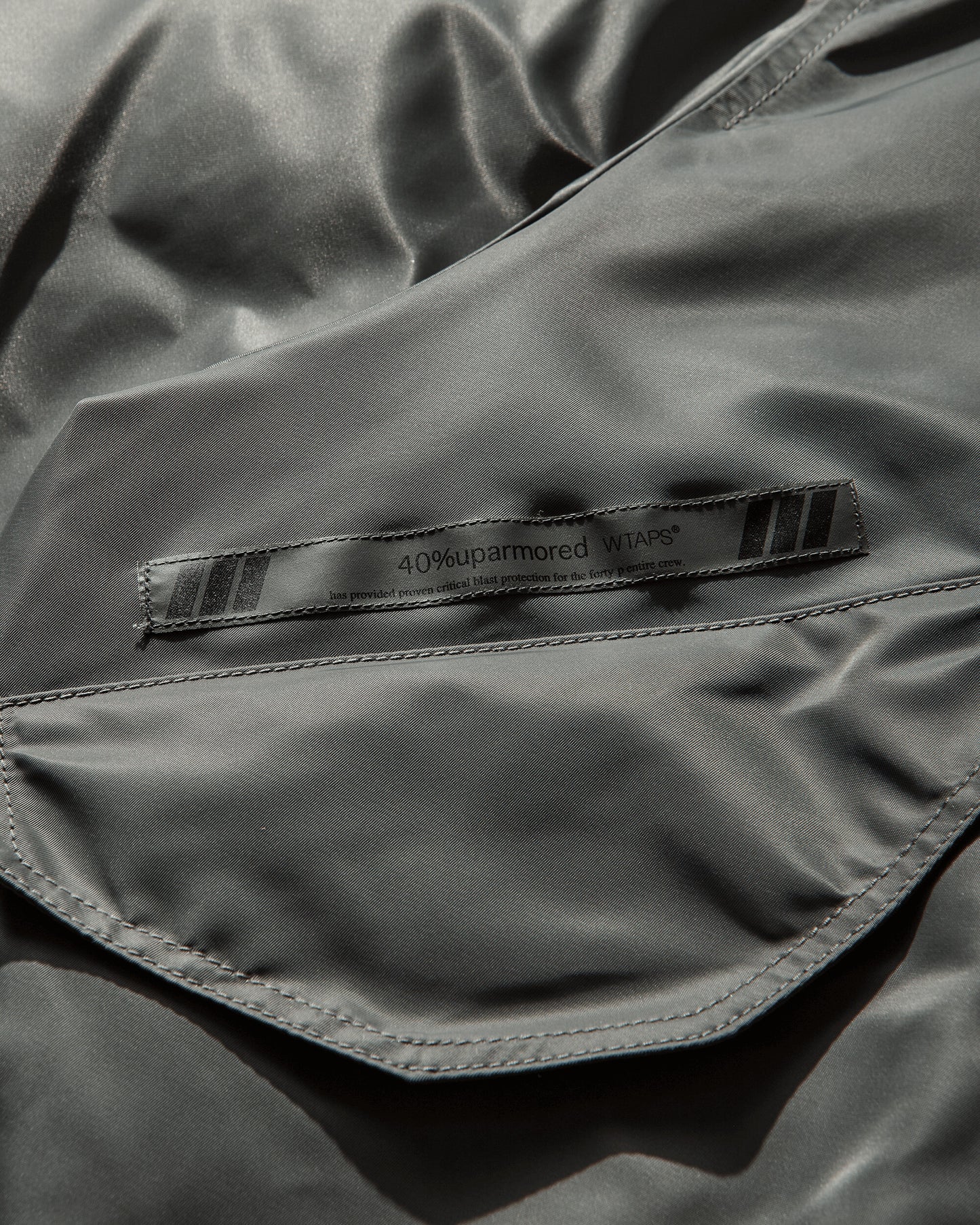 WTAPS Es  Jacket  Nylon Satin Cordura Olive Drab Coats and Jackets Bomber Jackets 252TQDT-JKM02 OLIVEDRAB