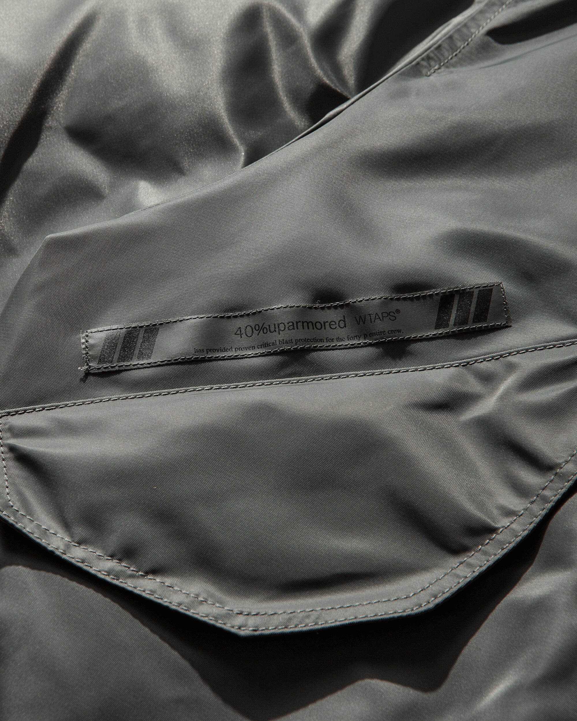 WTAPS Es  Jacket  Nylon Satin Cordura Olive Drab Coats and Jackets Bomber Jackets 252TQDT-JKM02 OLIVEDRAB