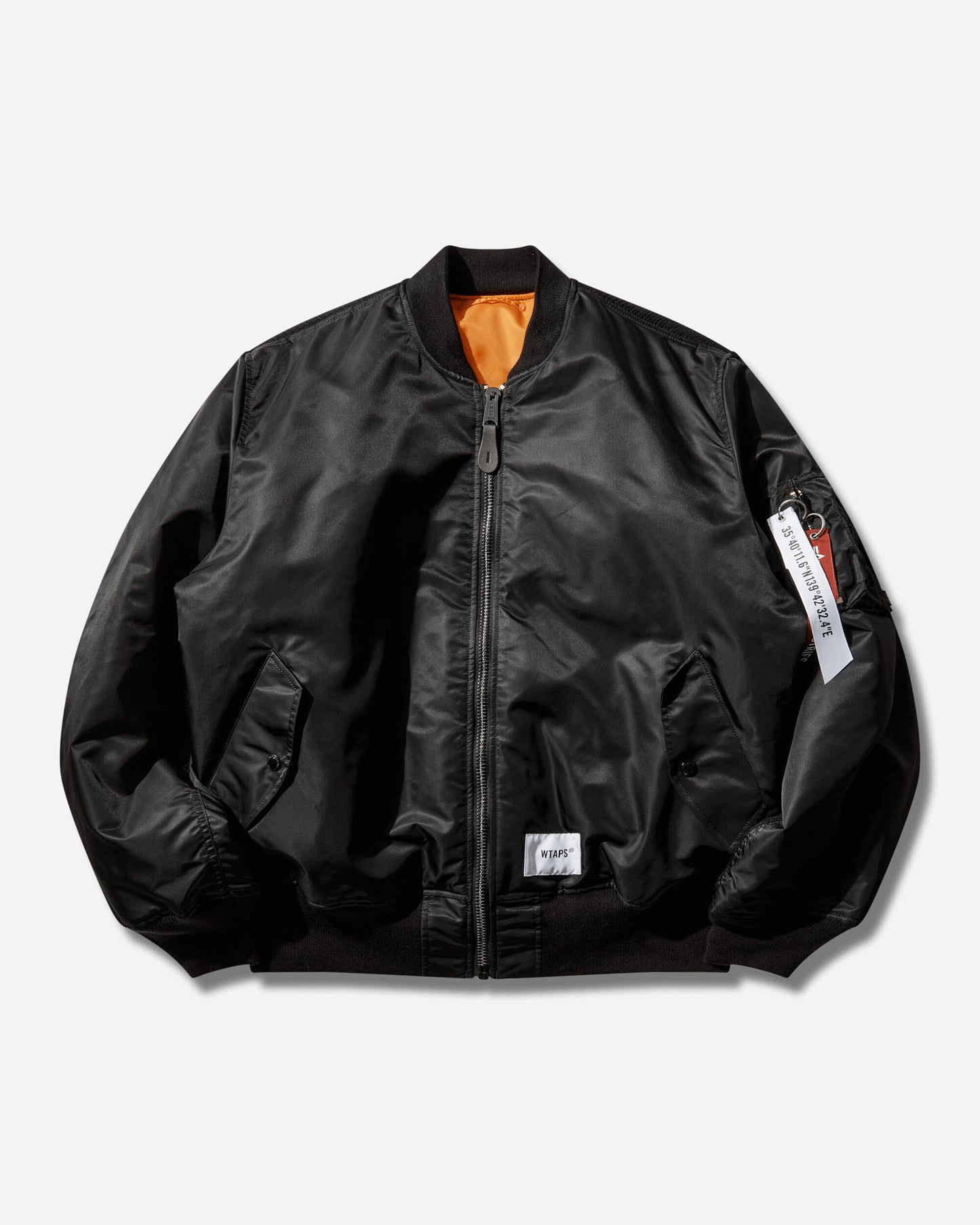 WTAPS Ma1 Core Spec Jacket  Nylon Twill Alpha Industries Black Coats and Jackets Bomber Jackets 252USALD-JKM01S BLACK