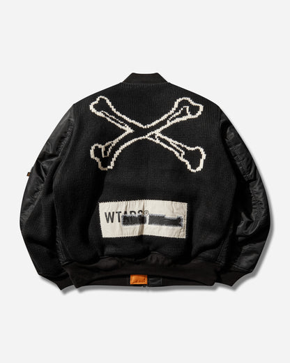 WTAPS Ma1 Core Spec Jacket  Nylon Twill Alpha Industries Black Coats and Jackets Bomber Jackets 252USALD-JKM01S BLACK