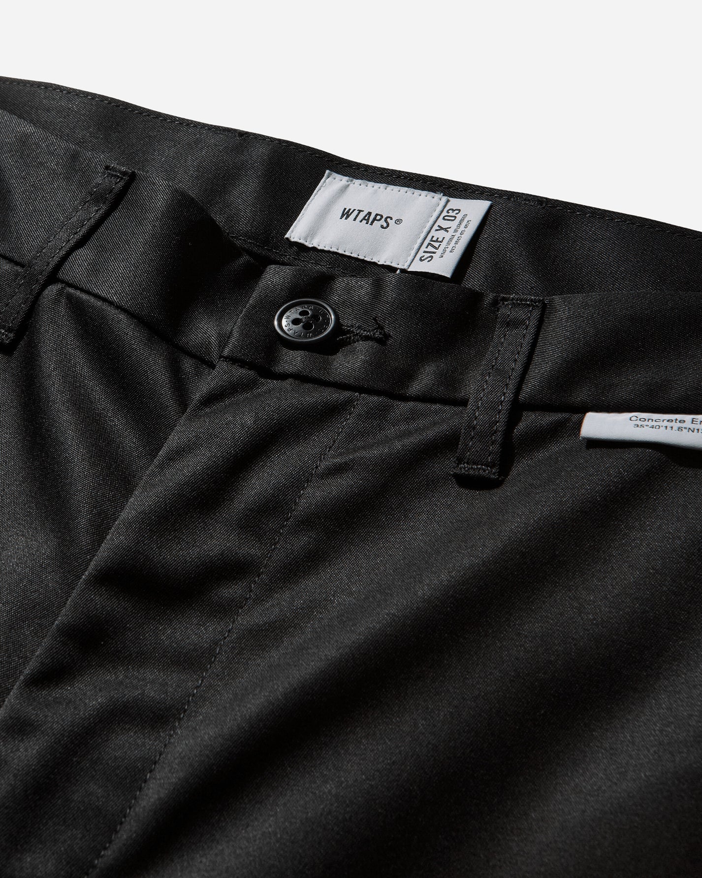 WTAPS Wrkt2001  Trousers  Ctpl Twill Black Pants Chinos 252CWDT-PTM05 BLACK