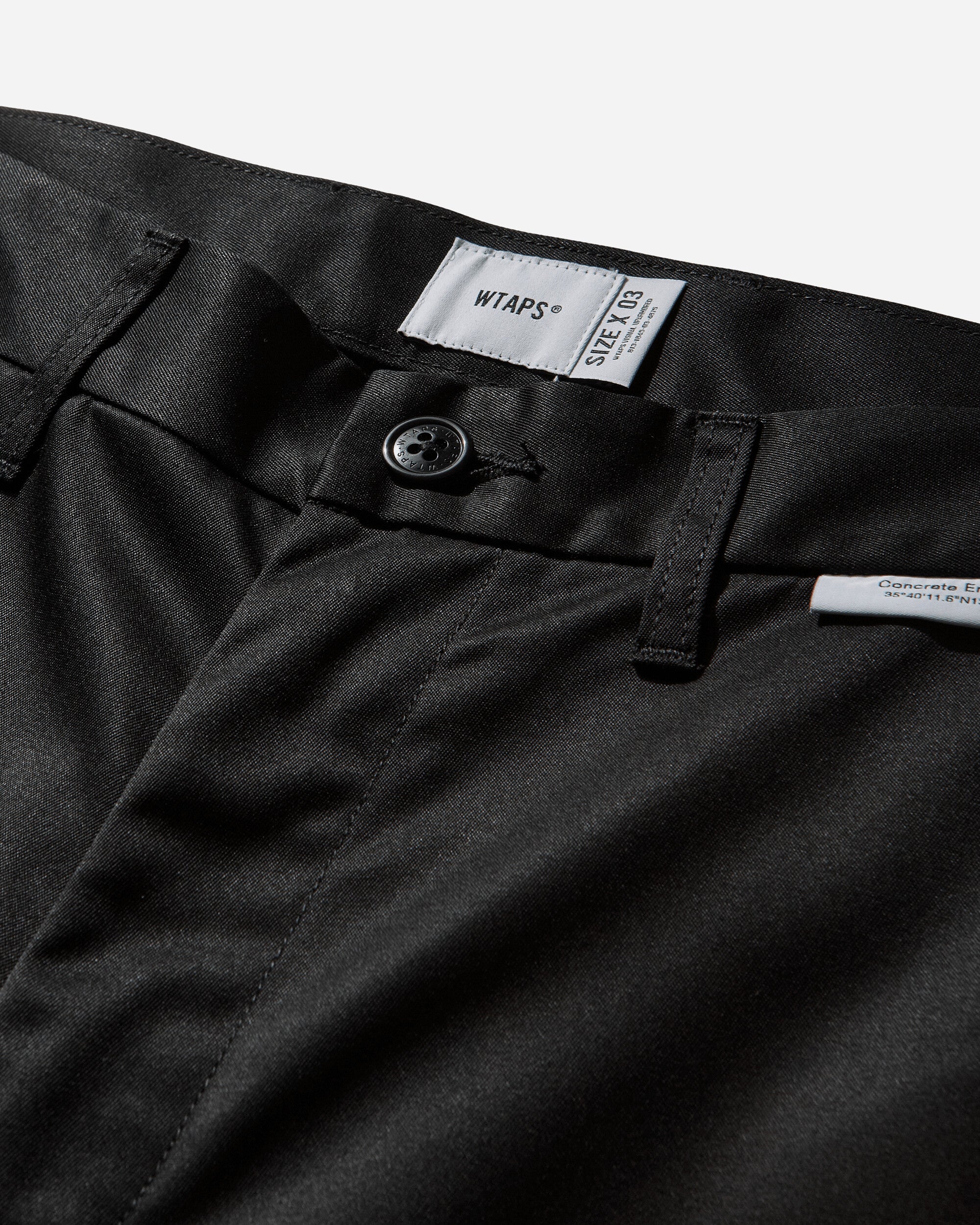 WTAPS Wrkt2001  Trousers  Ctpl Twill Black Pants Chinos 252CWDT-PTM05 BLACK