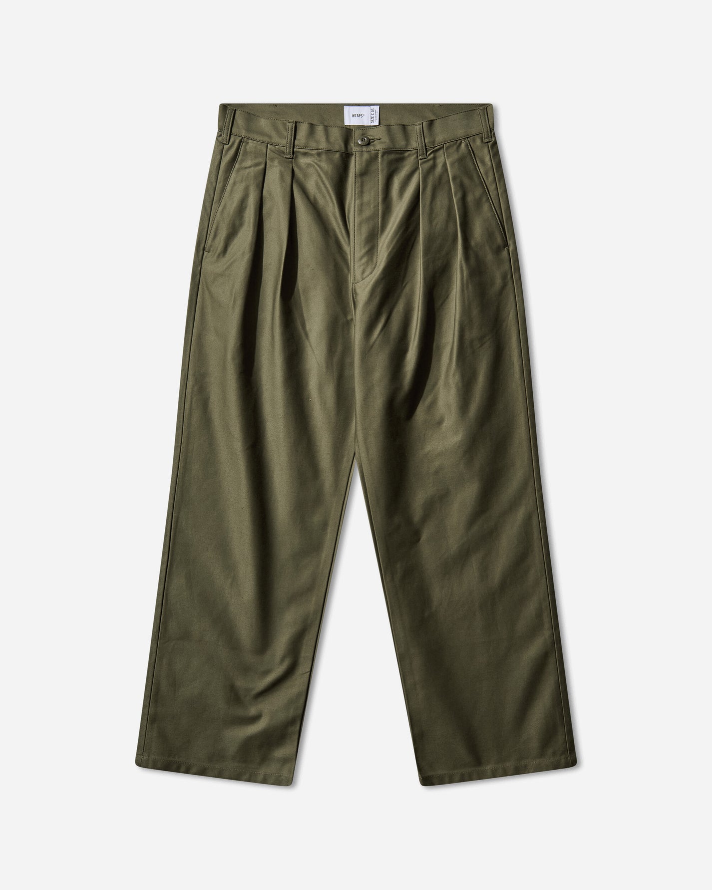 WTAPS Wrkt2501  Trousers  Cotton Backsatin Olive Drab Pants Chinos 252CWDT-PTM06 OLIVEDRAB