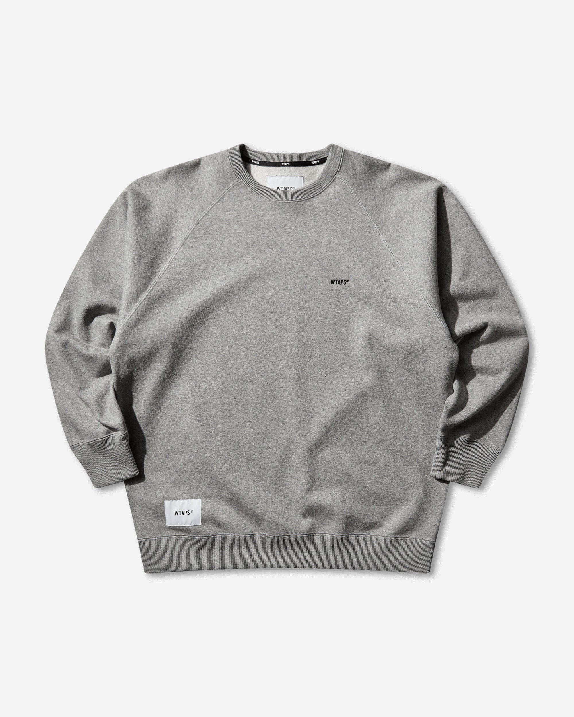 WTAPS Signrgyd  Sweater  Cotton Gray Sweatshirts Crewneck 252ATDT-CSM05 GRAY