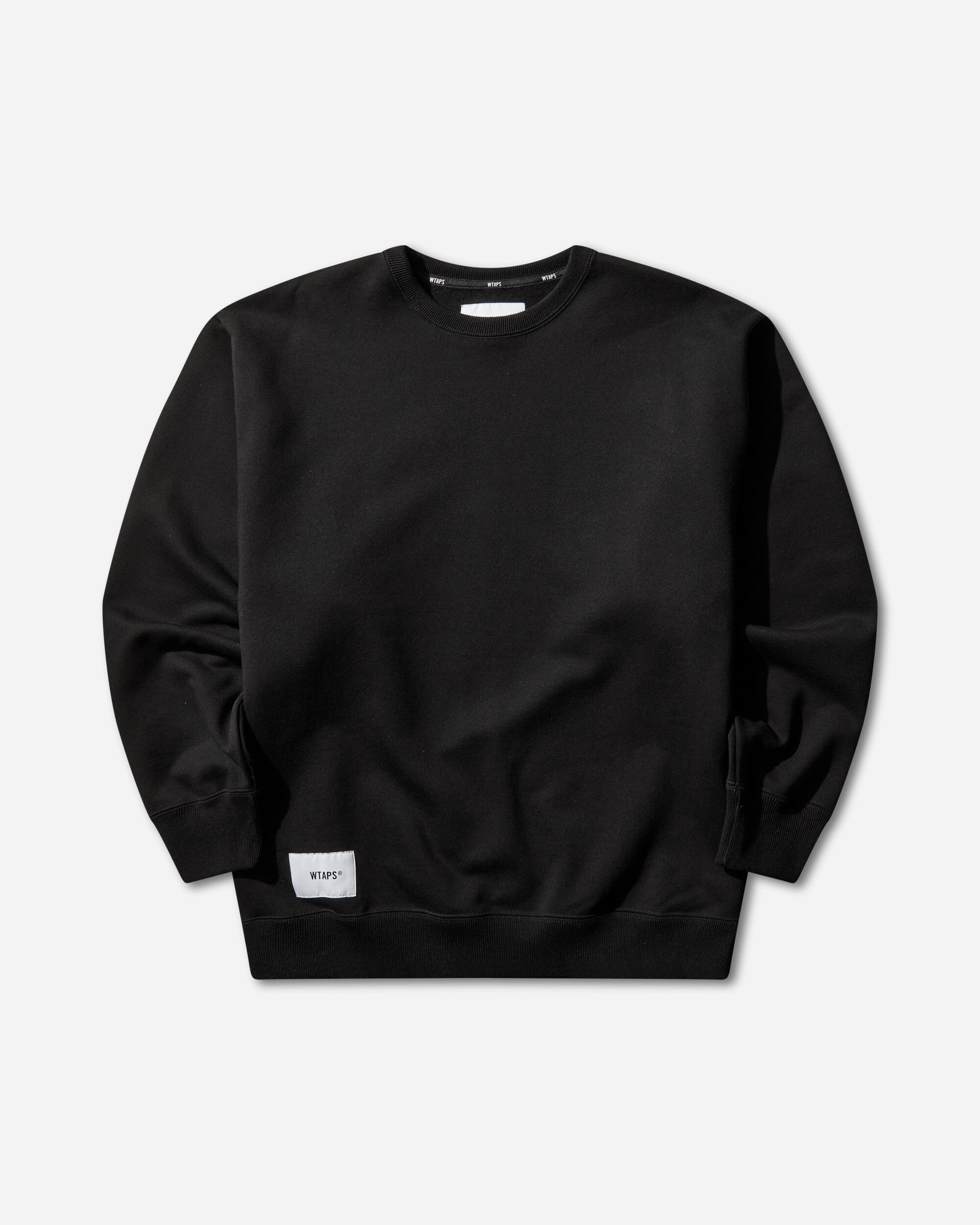 WTAPS Signyd  Sweater  Cotton Black Sweatshirts Crewneck 252ATDT-CSM01 BLACK
