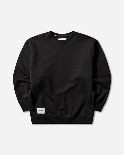 WTAPS Signyd  Sweater  Cotton Black Sweatshirts Crewneck 252ATDT-CSM01 BLACK