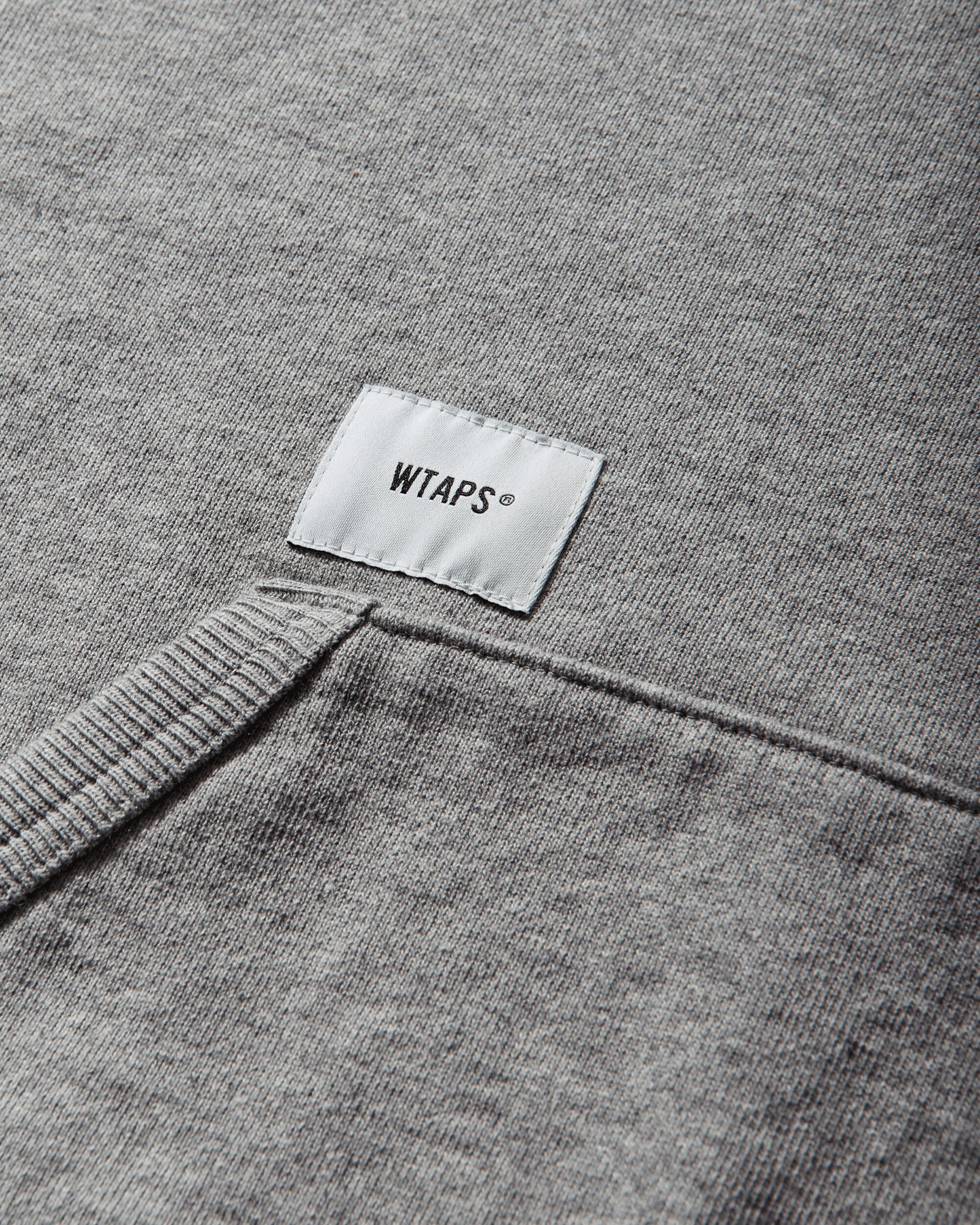 WTAPS Academy Hoody Cotton Ash Gray Sweatshirts Hoodies 261ATDT-CSM05 GRY
