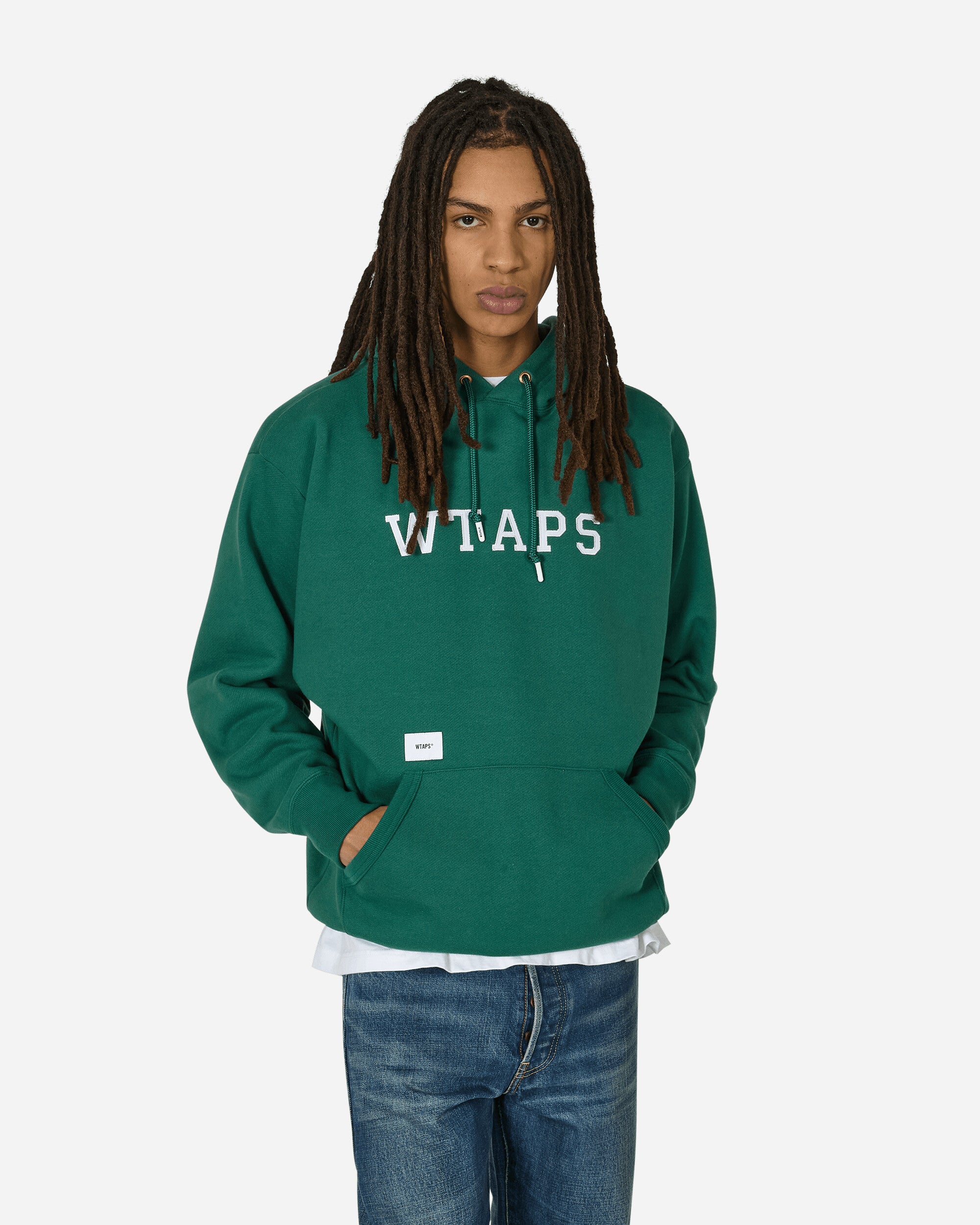 WTAPS Academy Hooded Sweatshirt Green - Slam Jam® Official Store