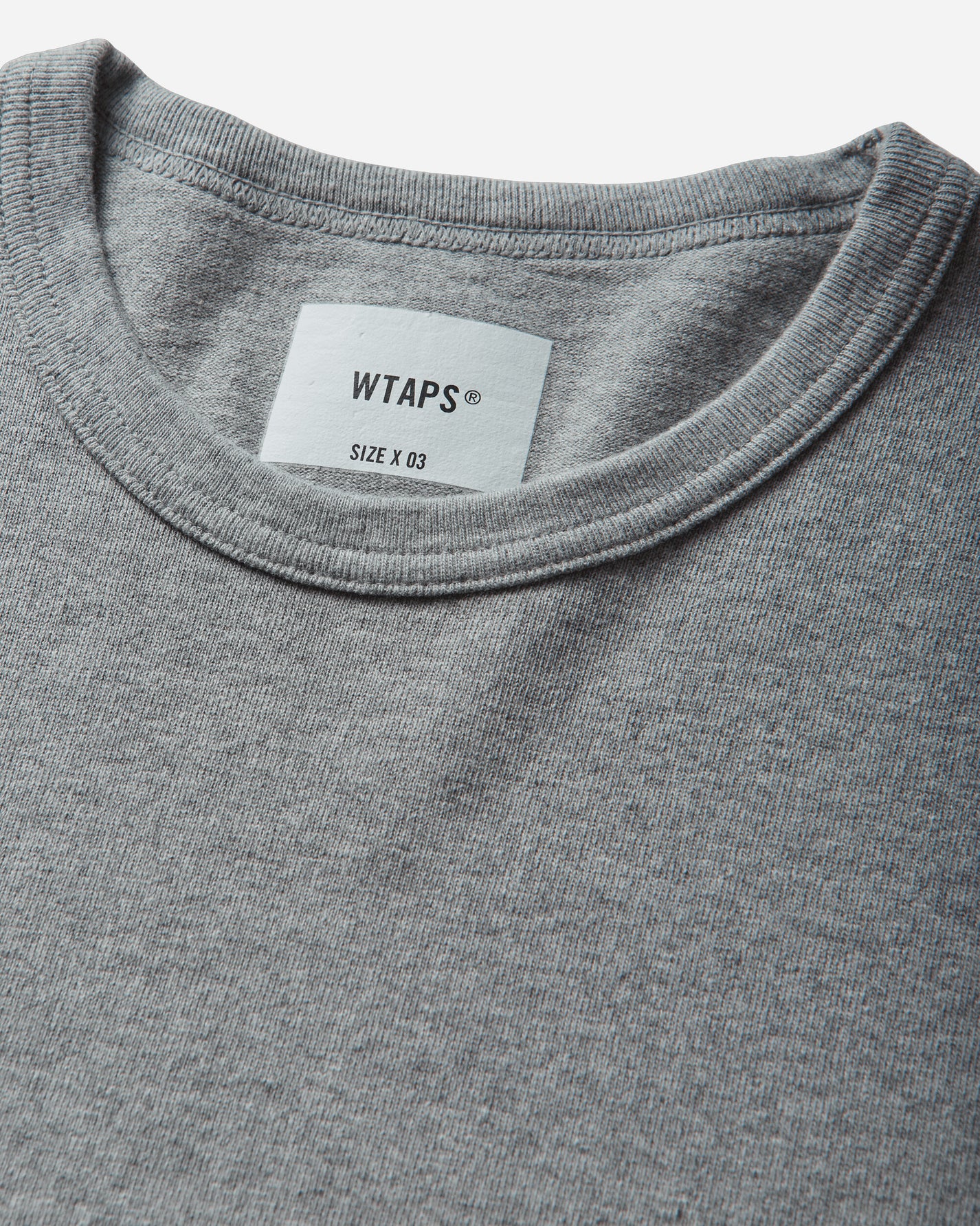 WTAPS Academy Ls Cotton Ash Gray T-Shirts Longsleeve 261ATDT-CSM10 GRY