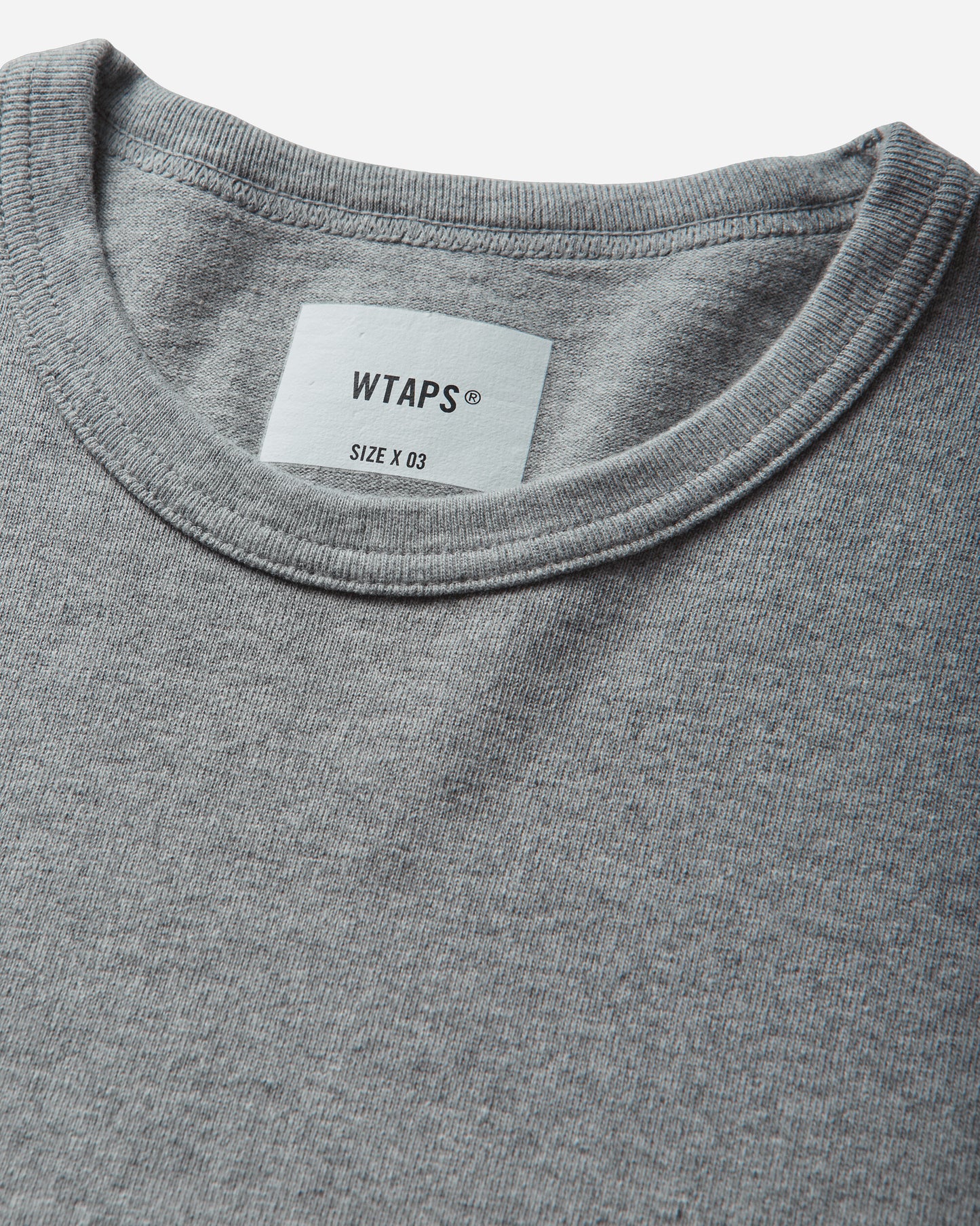 WTAPS Academy Ls Cotton Ash Gray T-Shirts Longsleeve 261ATDT-CSM10 GRY