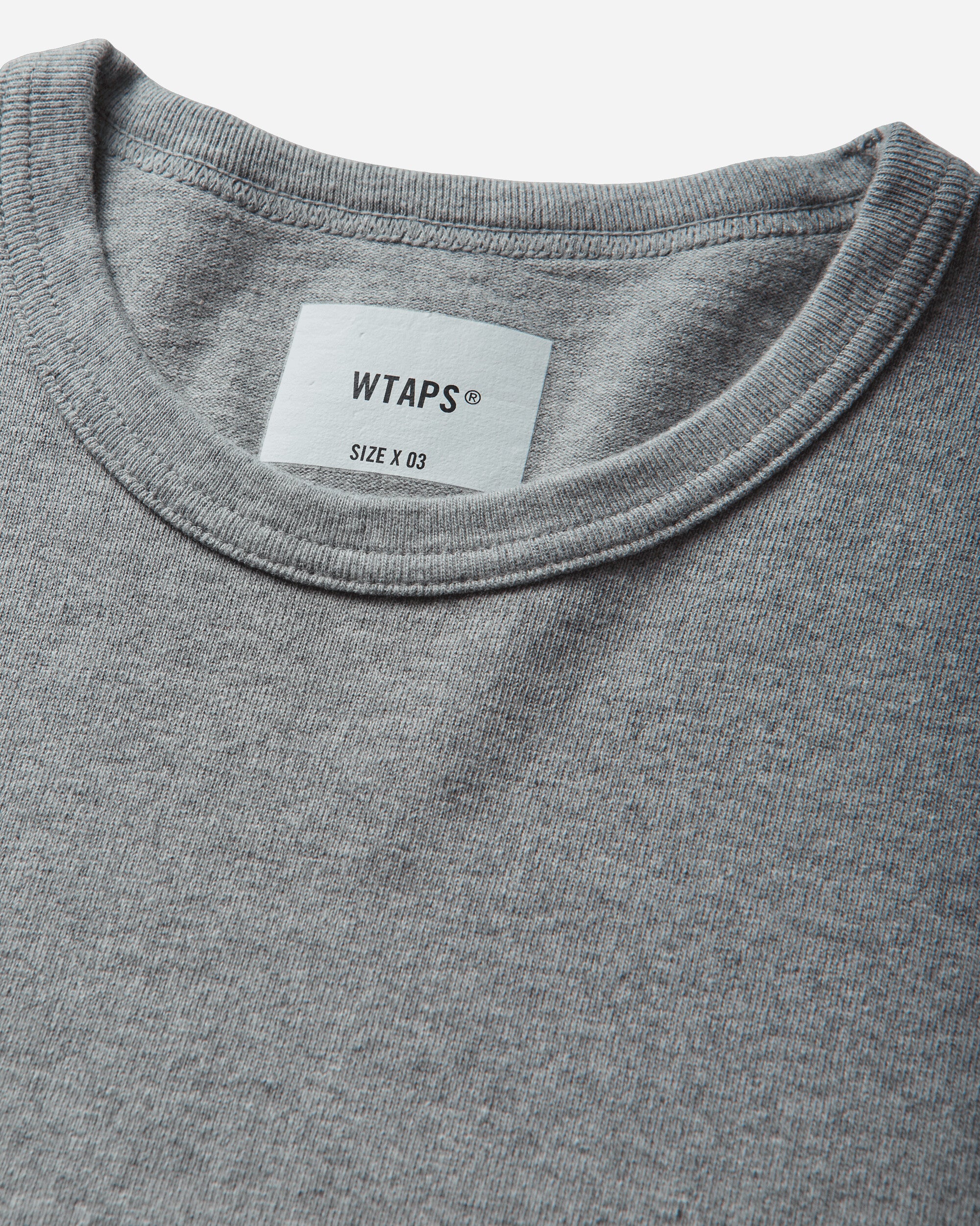 WTAPS Academy Ls Cotton Ash Gray T-Shirts Longsleeve 261ATDT-CSM10 GRY
