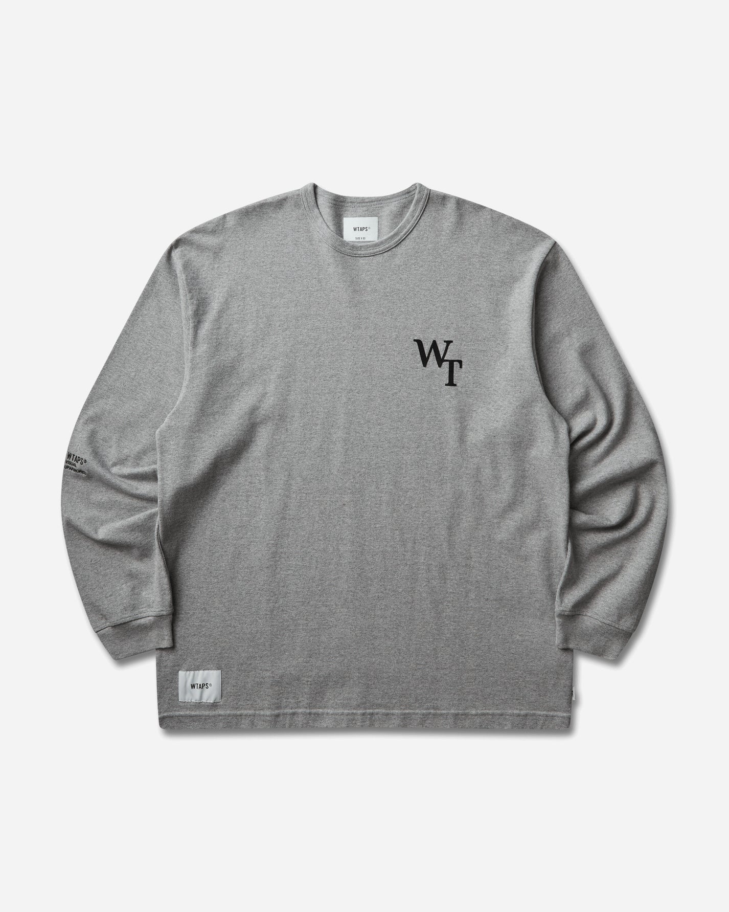 WTAPS Academy Ls Cotton Ash Gray T-Shirts Longsleeve 261ATDT-CSM10 GRY