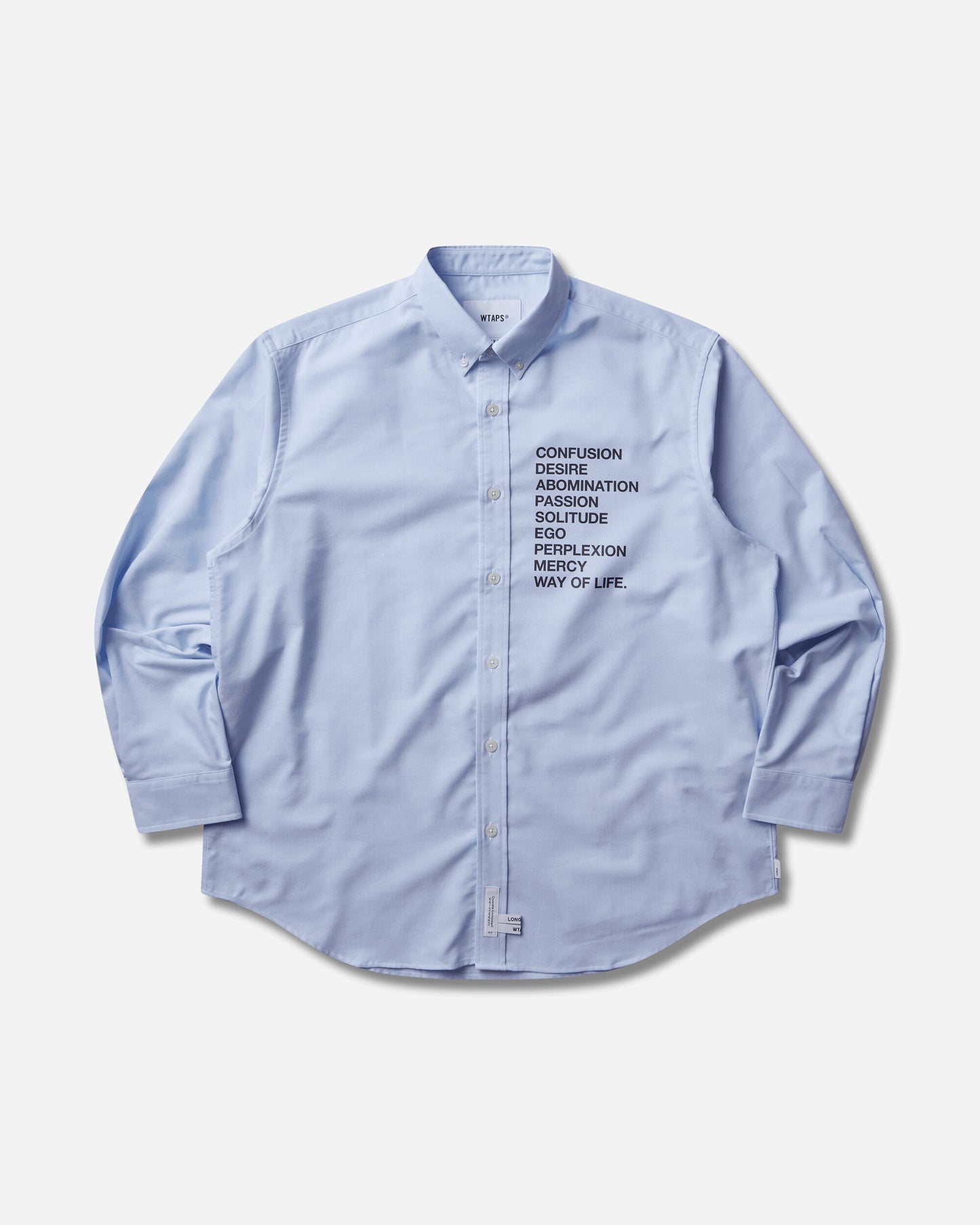 WTAPS Bd 01 Ls Ctpl Oxford Rf Blue T-Shirts Longsleeve 261CWDT-SHM02 BLU