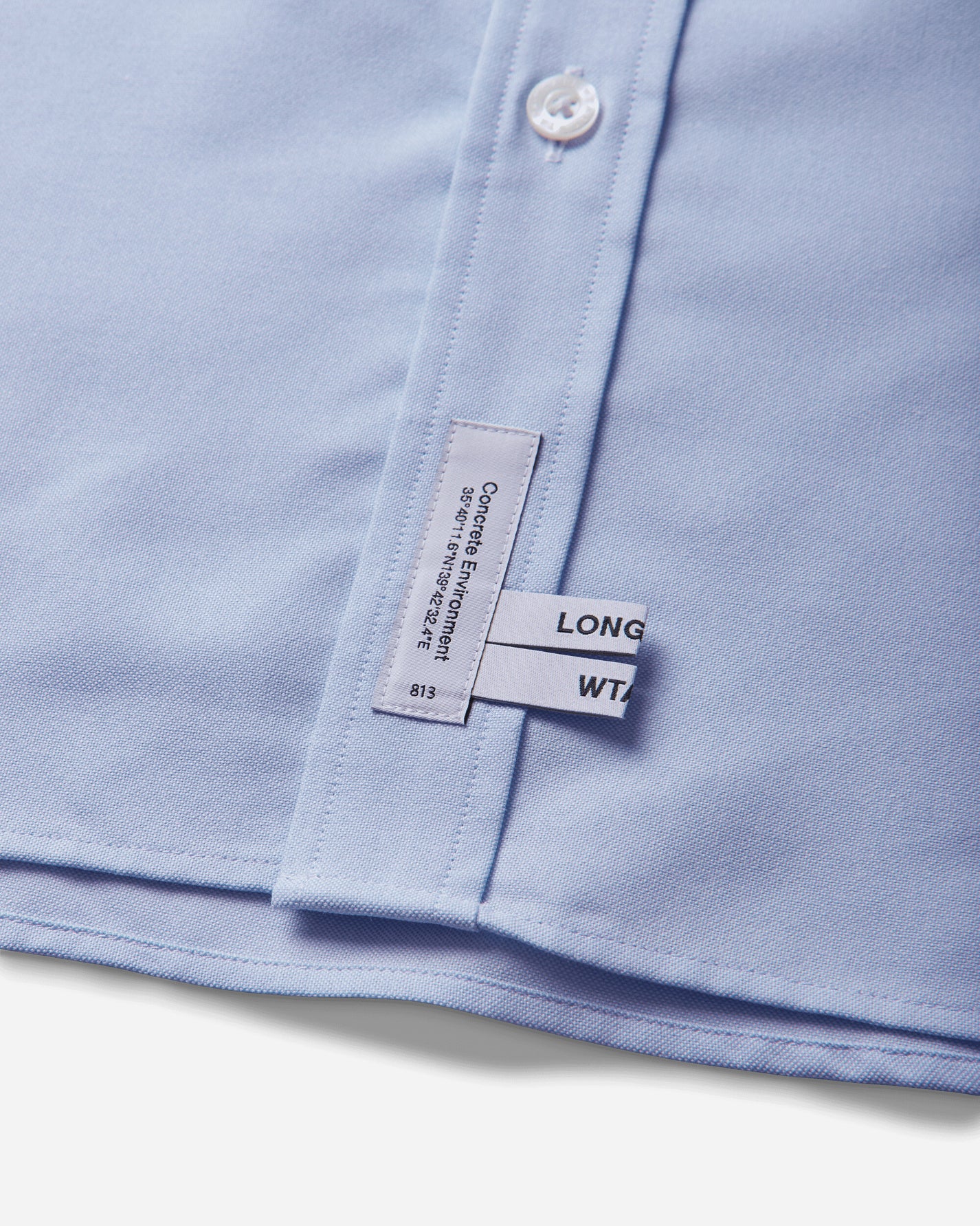 WTAPS Bd 01 Ls Ctpl Oxford Rf Blue T-Shirts Longsleeve 261CWDT-SHM02 BLU