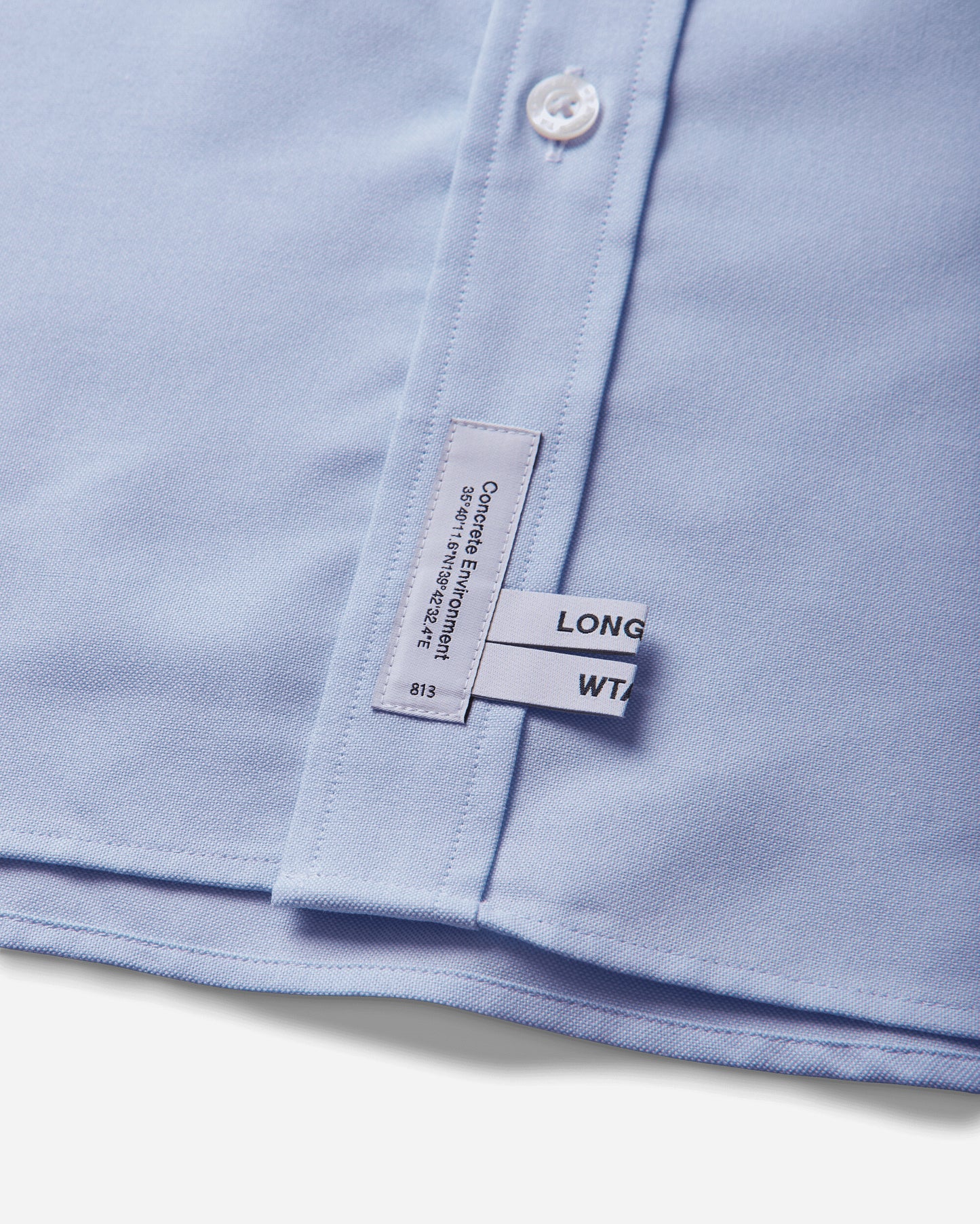 WTAPS Bd 01 Ls Ctpl Oxford Rf Blue T-Shirts Longsleeve 261CWDT-SHM02 BLU