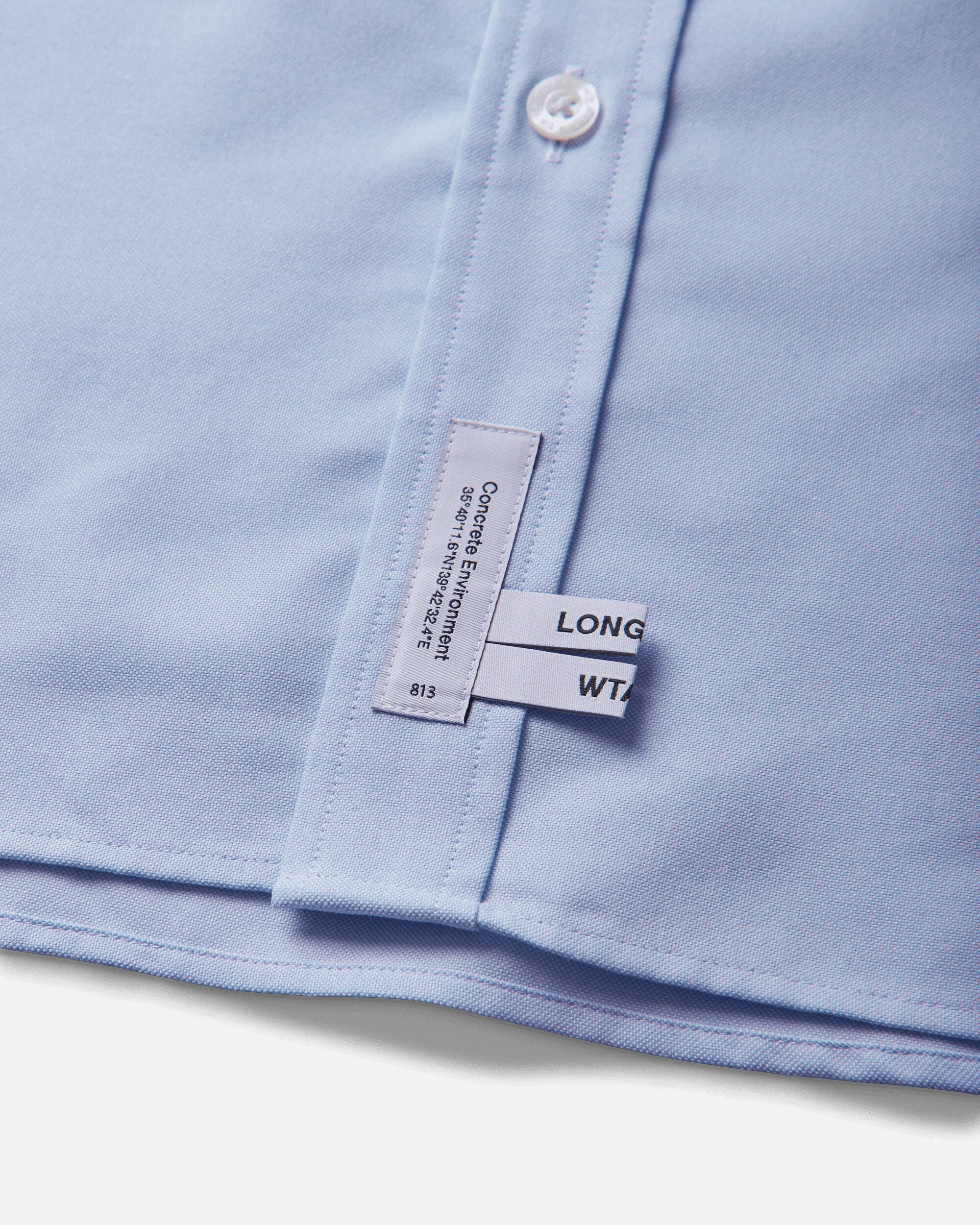 WTAPS Bd 01 Ls Ctpl Oxford Rf Blue T-Shirts Longsleeve 261CWDT-SHM02 BLU