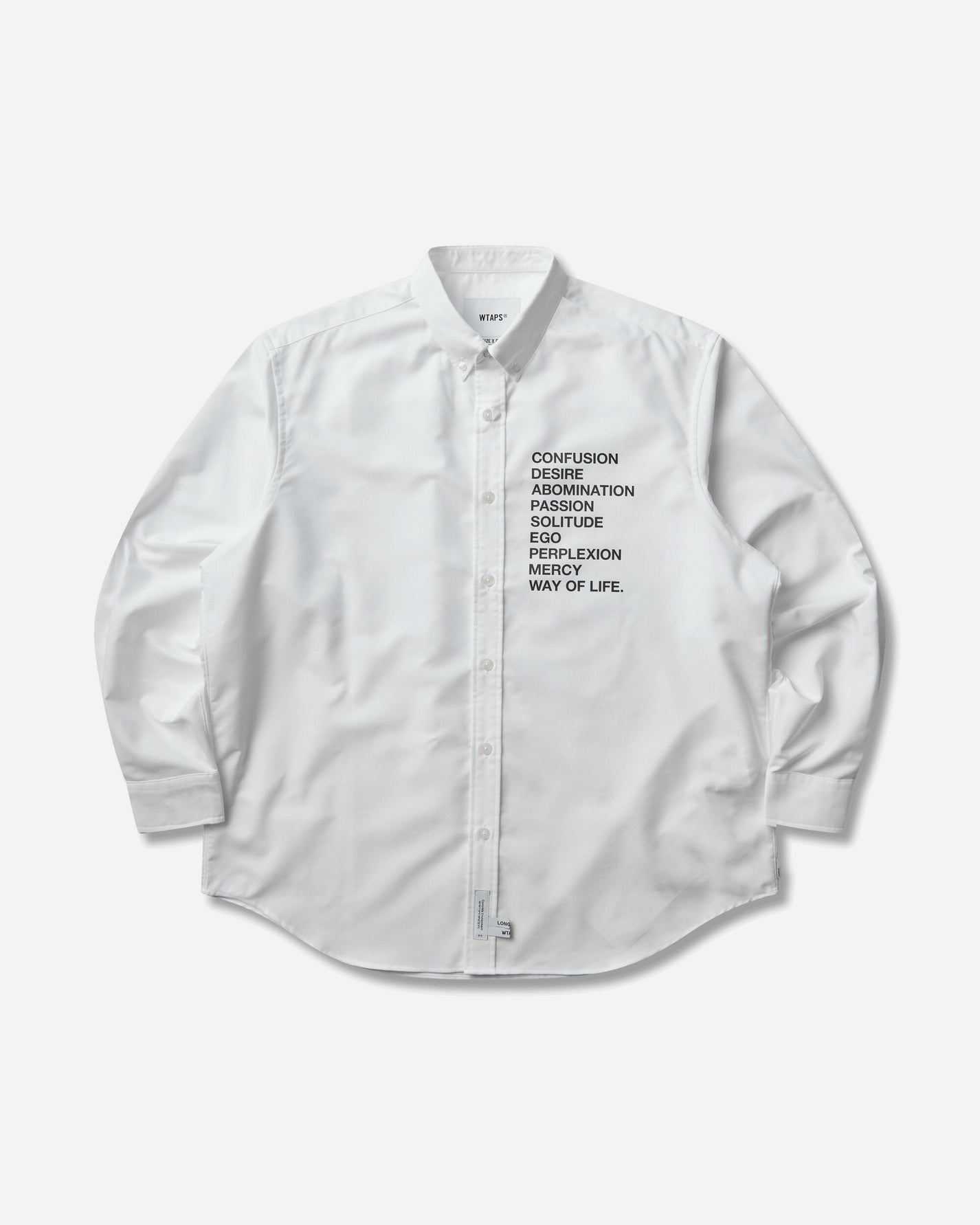 WTAPS Bd 01 Ls Ctpl Oxford Rf White T-Shirts Longsleeve 261CWDT-SHM02 WHT