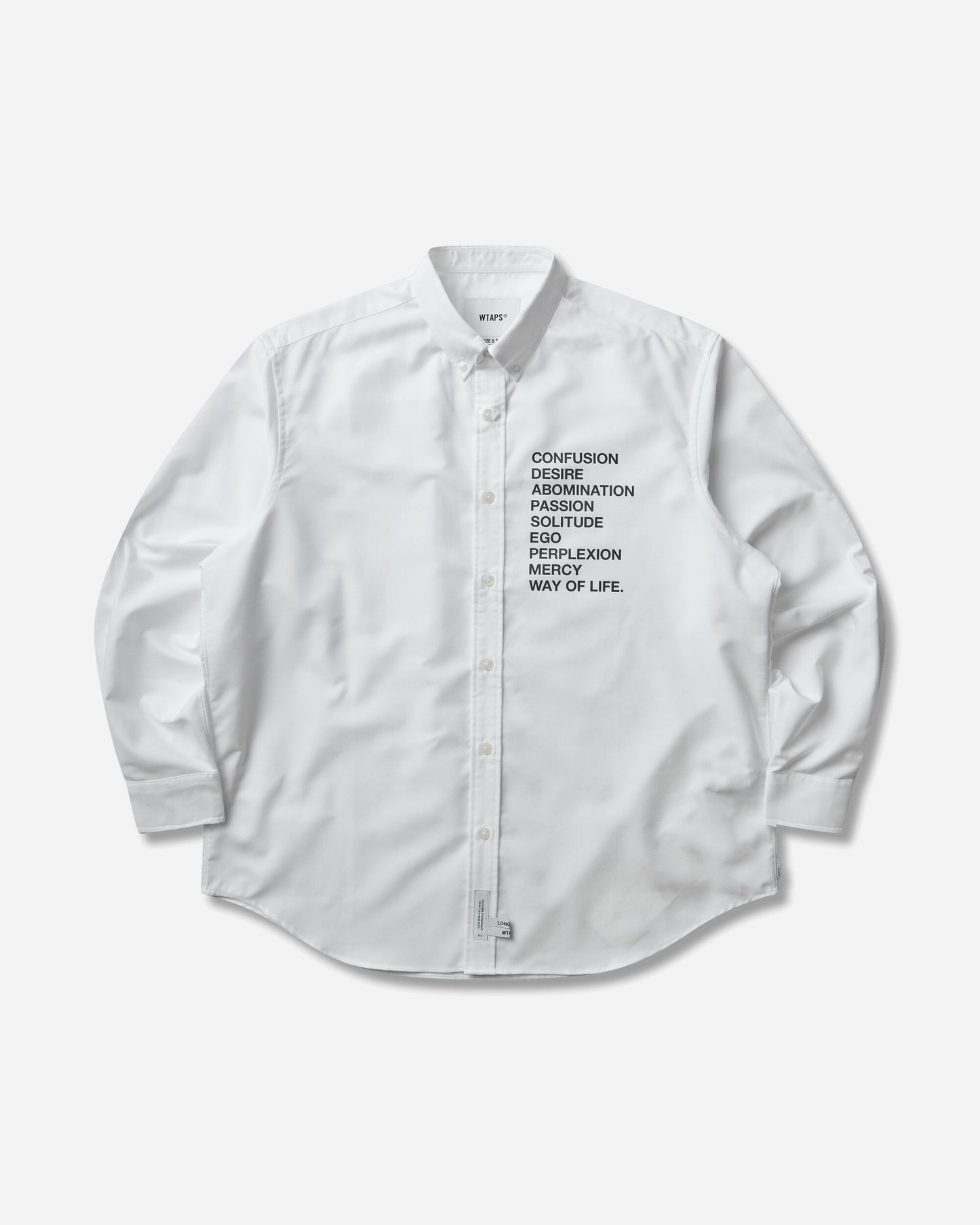 WTAPS Bd 01 Ls Ctpl Oxford Rf White T-Shirts Longsleeve 261CWDT-SHM02 WHT