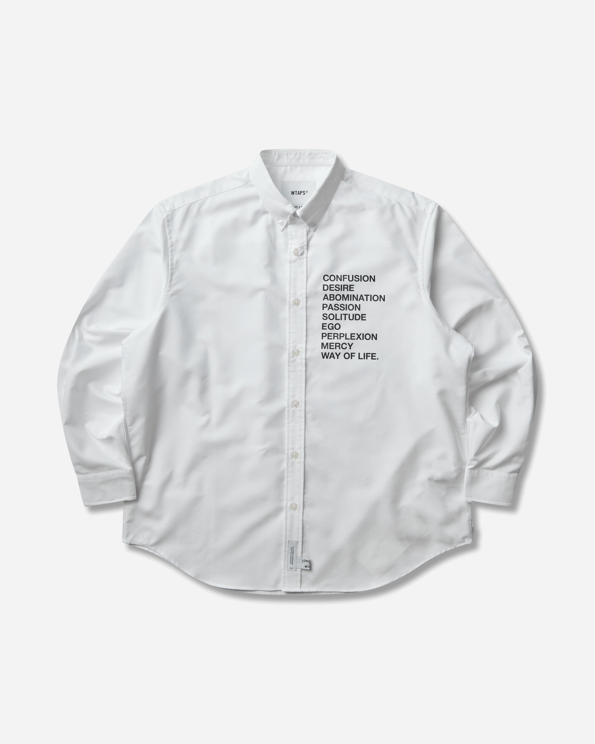 WTAPS Bd 01 Ls Ctpl Oxford Rf White T-Shirts Longsleeve 261CWDT-SHM02 WHT