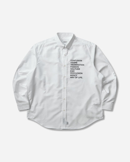 WTAPS Bd 01 Ls Ctpl Oxford Rf White T-Shirts Longsleeve 261CWDT-SHM02 WHT