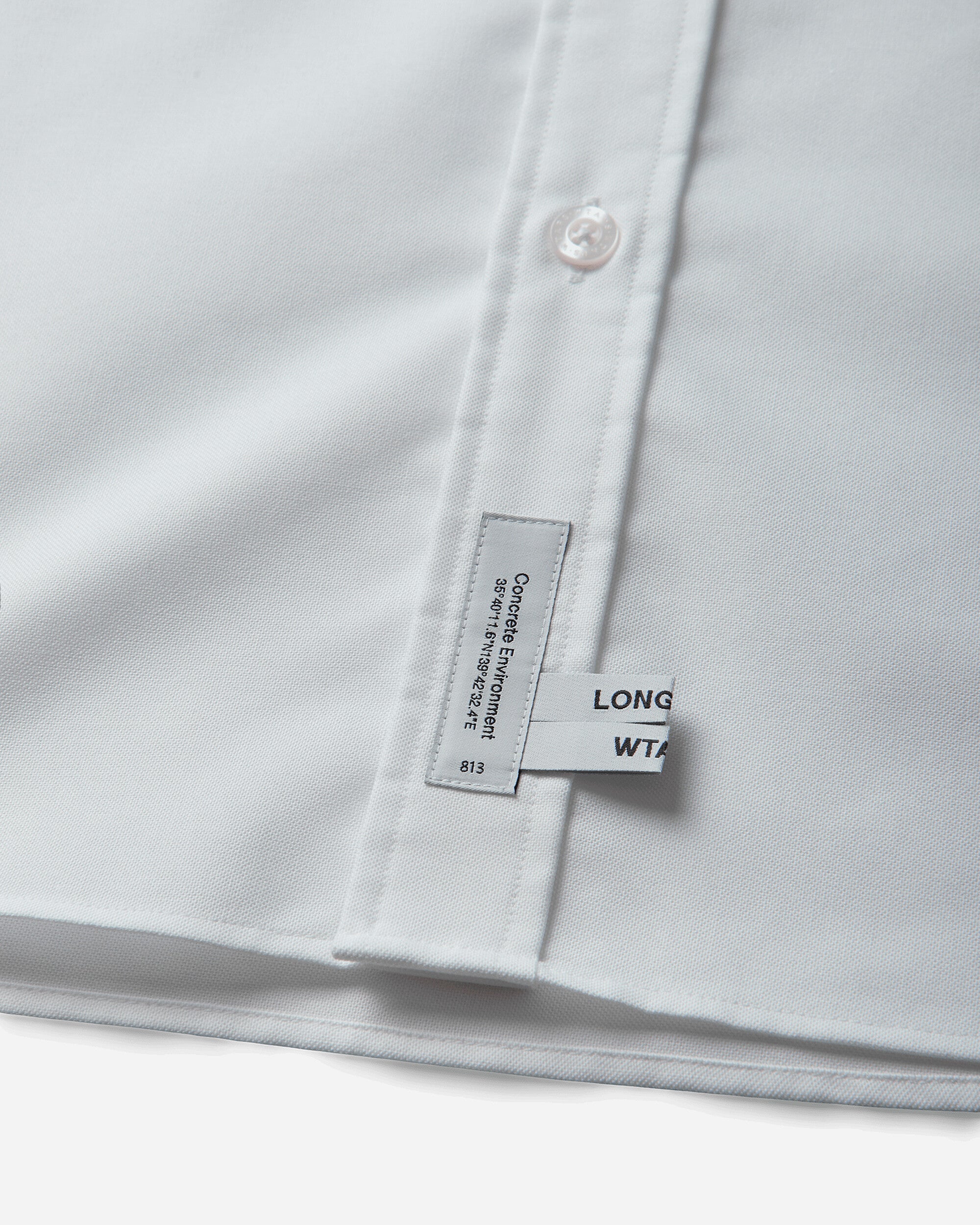 WTAPS Bd 01 Ls Ctpl Oxford Rf White T-Shirts Longsleeve 261CWDT-SHM02 WHT