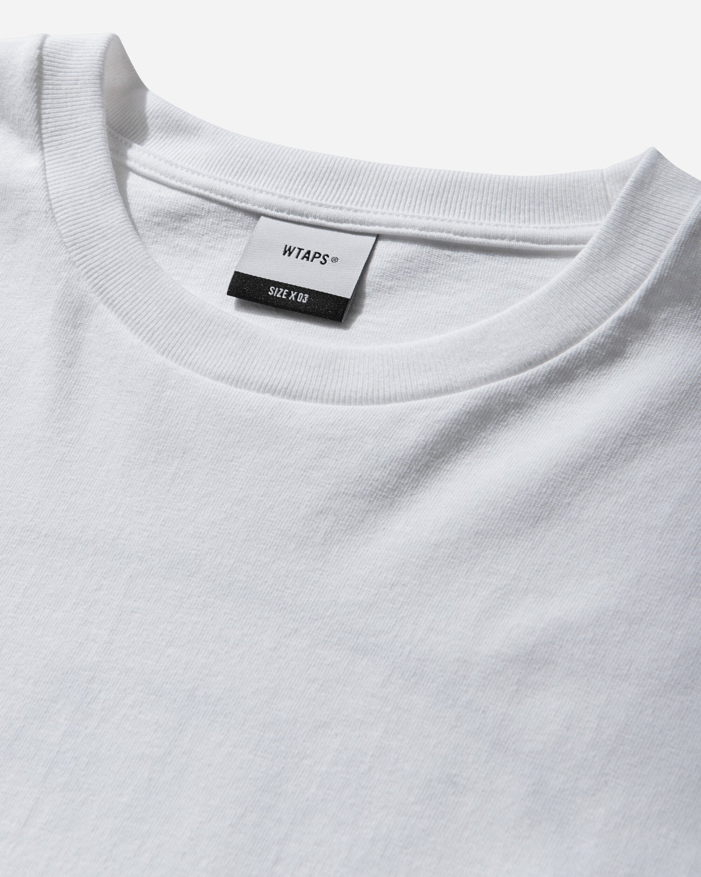 WTAPS Protected By/Ls/Cotton White T-Shirts Longsleeve 252ATDT-LTM02S WHITE