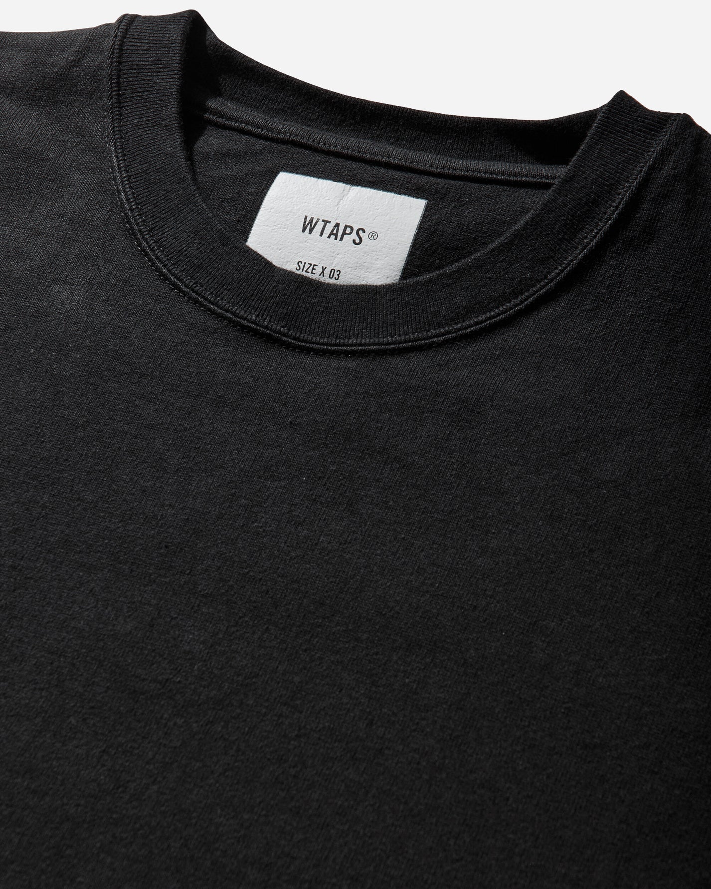 WTAPS Sign-Yd Ls Cotton Black T-Shirts Longsleeve 261ATDT-CSM07 BLC