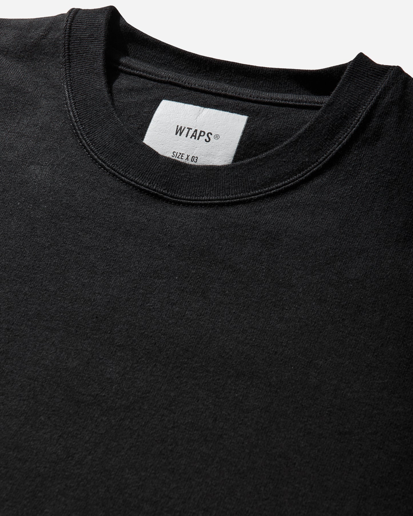 WTAPS Sign-Yd Ls Cotton Black T-Shirts Longsleeve 261ATDT-CSM07 BLC