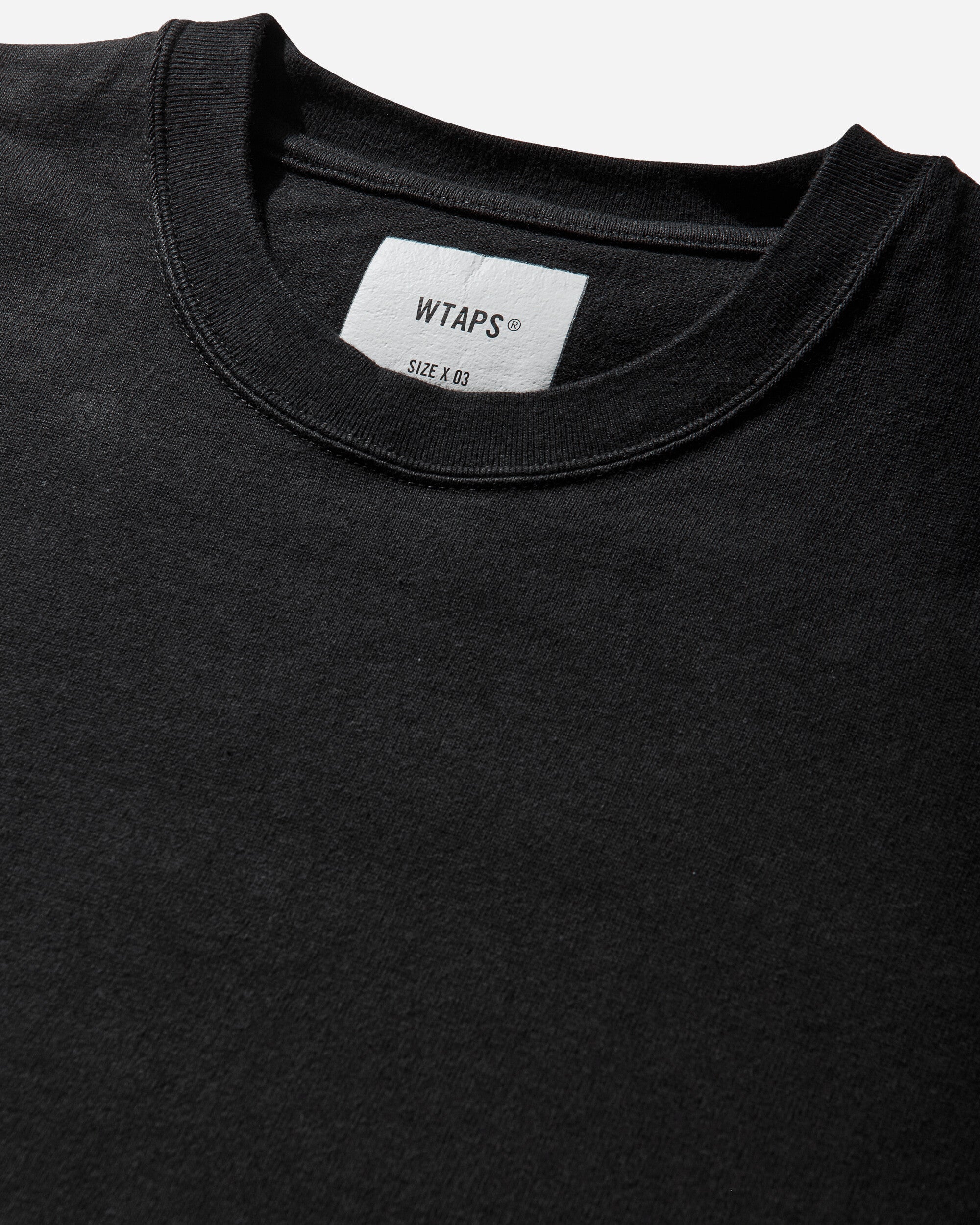 WTAPS Sign-Yd Ls Cotton Black T-Shirts Longsleeve 261ATDT-CSM07 BLC