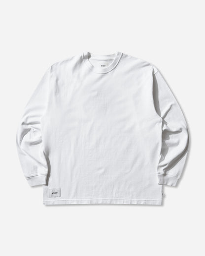 WTAPS Sign-Yd Ls Cotton White T-Shirts Longsleeve 261ATDT-CSM07 WHT