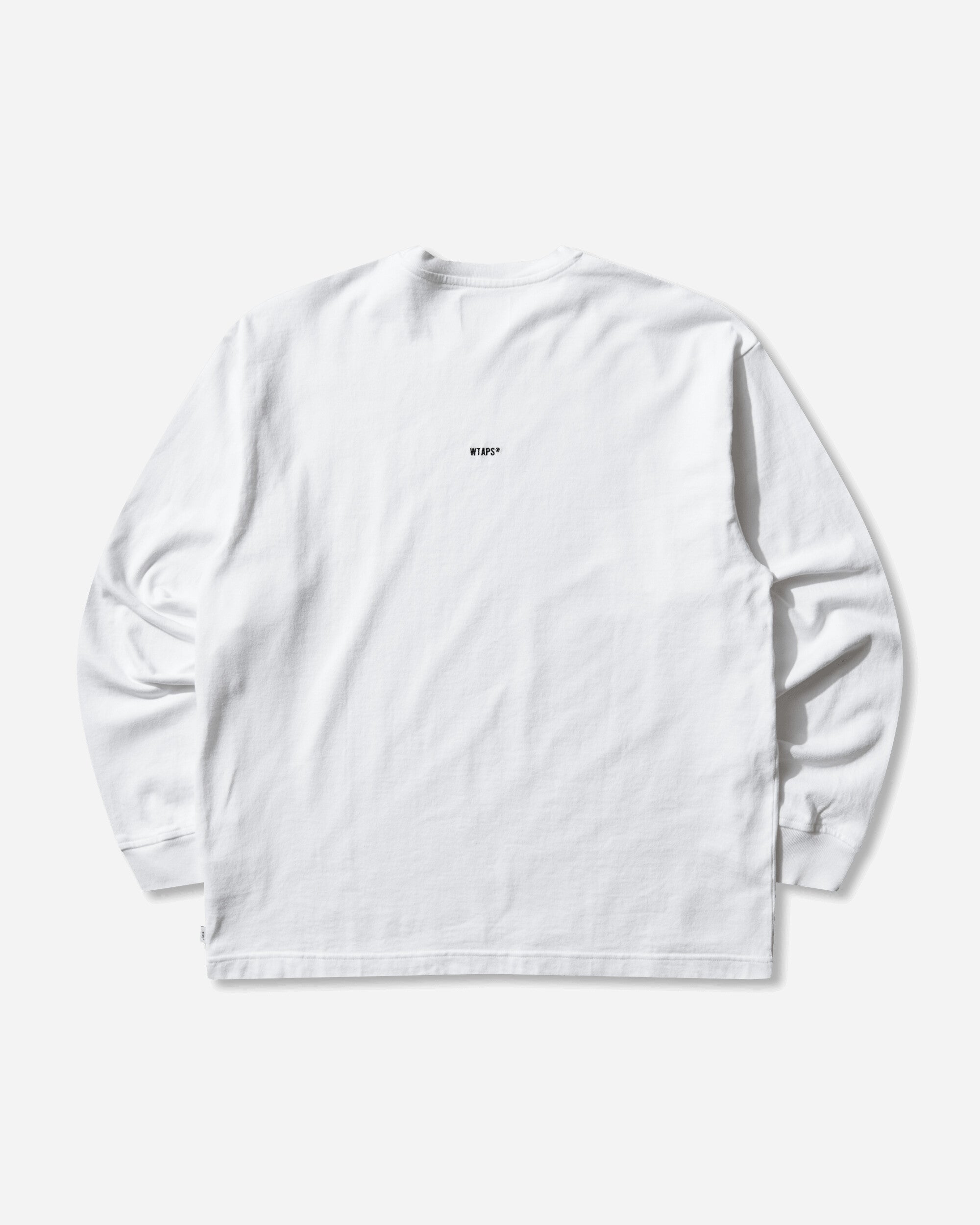 WTAPS Sign-Yd Ls Cotton White T-Shirts Longsleeve 261ATDT-CSM07 WHT