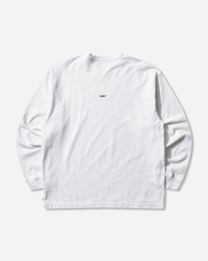 WTAPS Sign-Yd Ls Cotton White T-Shirts Longsleeve 261ATDT-CSM07 WHT