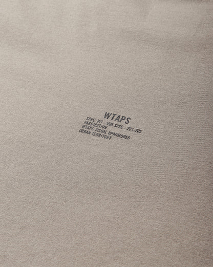 WTAPS Sldr 01  Ls  Cotton Beige T-Shirts Longsleeve 252ATDT-CSM19 BEIGE