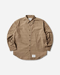 WTAPS Txt 01 Ls Poly Broadcloth Textile Of Brown T-Shirts Longsleeve 261TQDT-SHM01 BRW