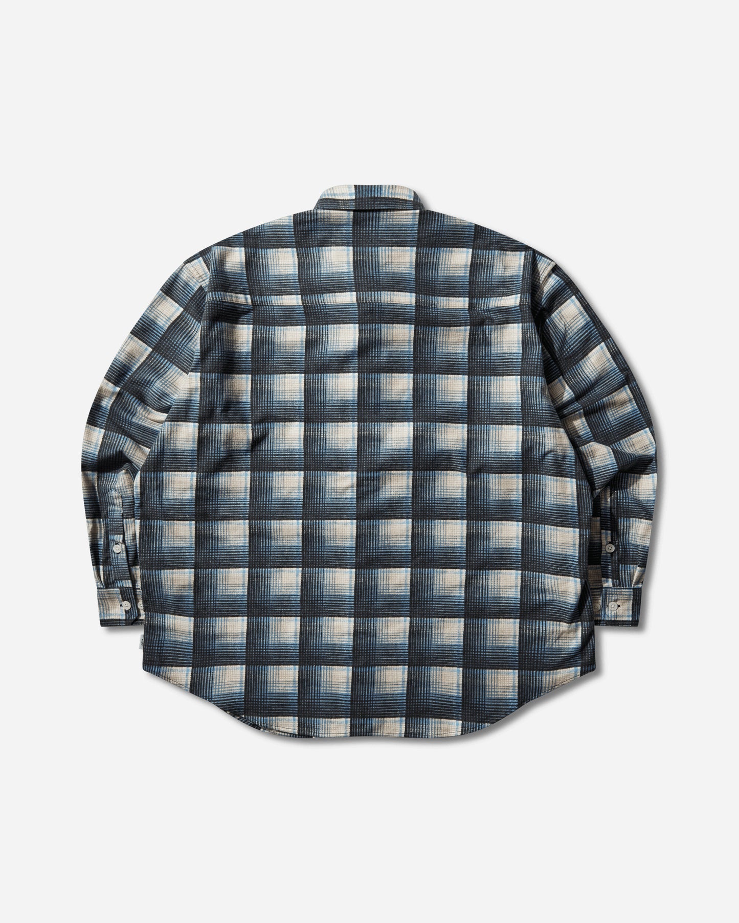 WTAPS Txt 02 Ls Cotton Flannel Textile Of Blue T-Shirts Longsleeve 261TQDT-SHM02 BLU