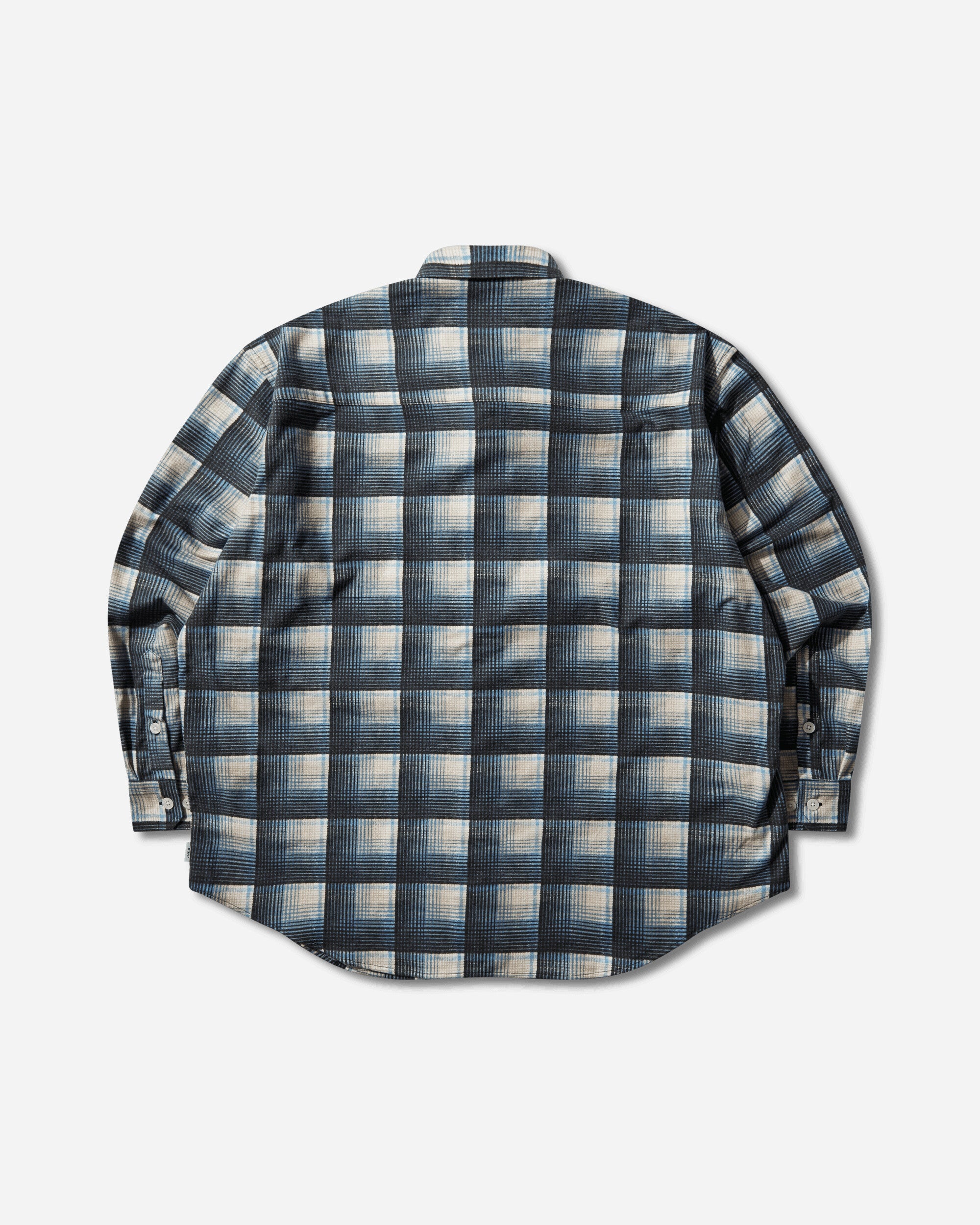 WTAPS Txt 02 Ls Cotton Flannel Textile Of Blue T-Shirts Longsleeve 261TQDT-SHM02 BLU