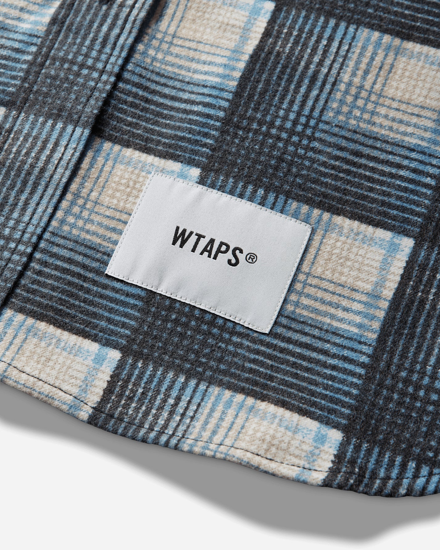 WTAPS Txt 02 Ls Cotton Flannel Textile Of Blue T-Shirts Longsleeve 261TQDT-SHM02 BLU
