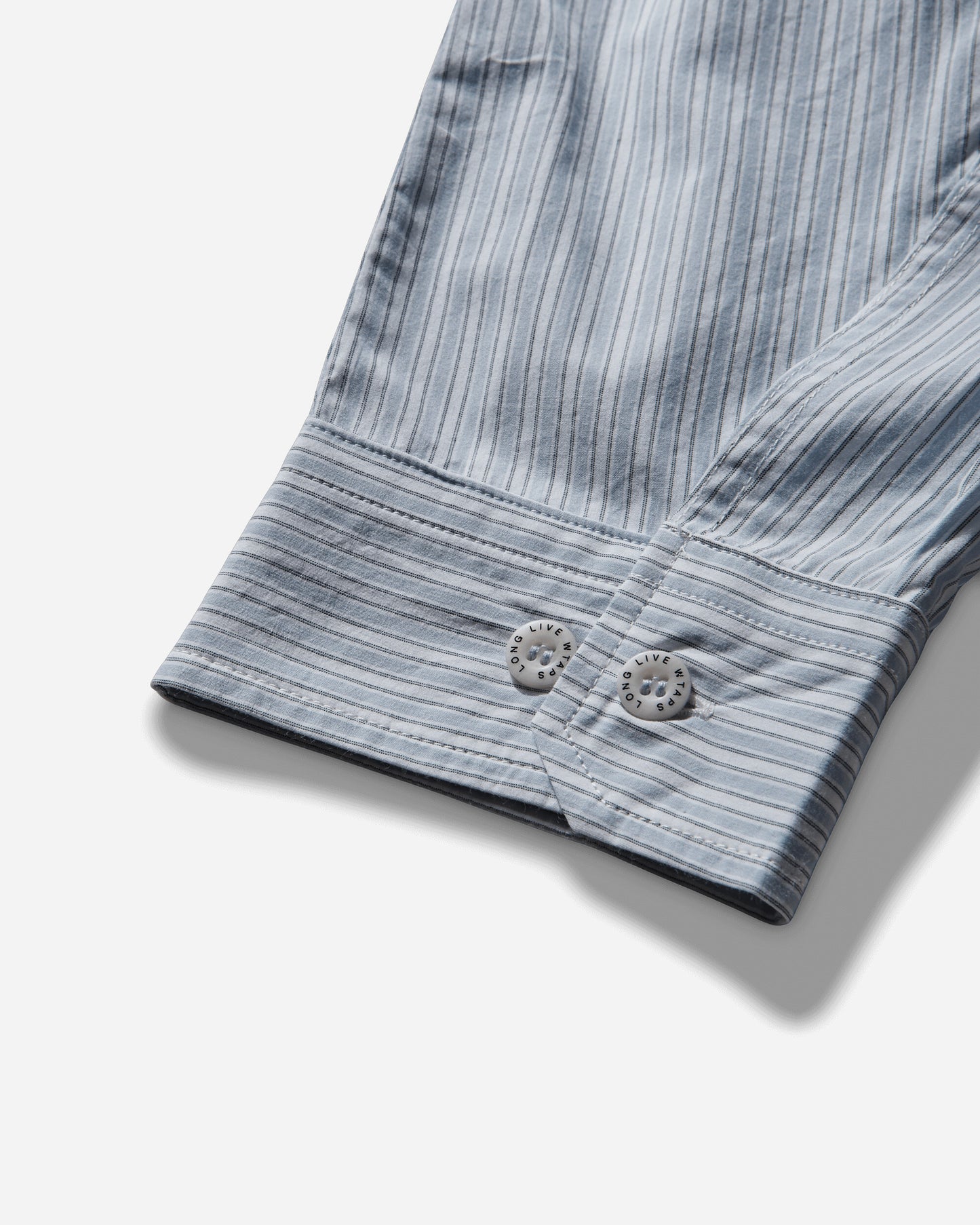 WTAPS Bd 06  Ls  Cotton Broadcloth Textile Of Blue Shirts Longsleeve Shirt 252WVDT-SHM01 BLUE