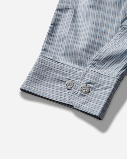 WTAPS Bd 06  Ls  Cotton Broadcloth Textile Of Blue Shirts Longsleeve Shirt 252WVDT-SHM01 BLUE