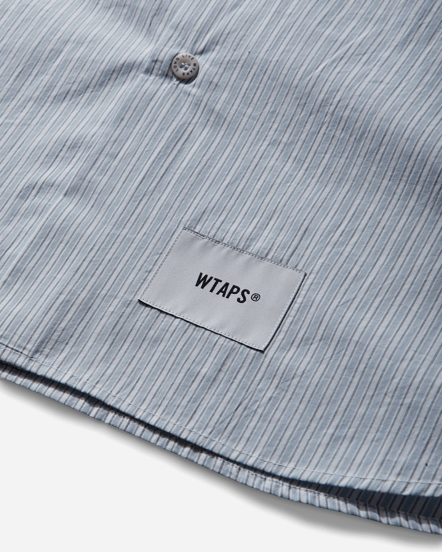 WTAPS Bd 06  Ls  Cotton Broadcloth Textile Of Blue Shirts Longsleeve Shirt 252WVDT-SHM01 BLUE